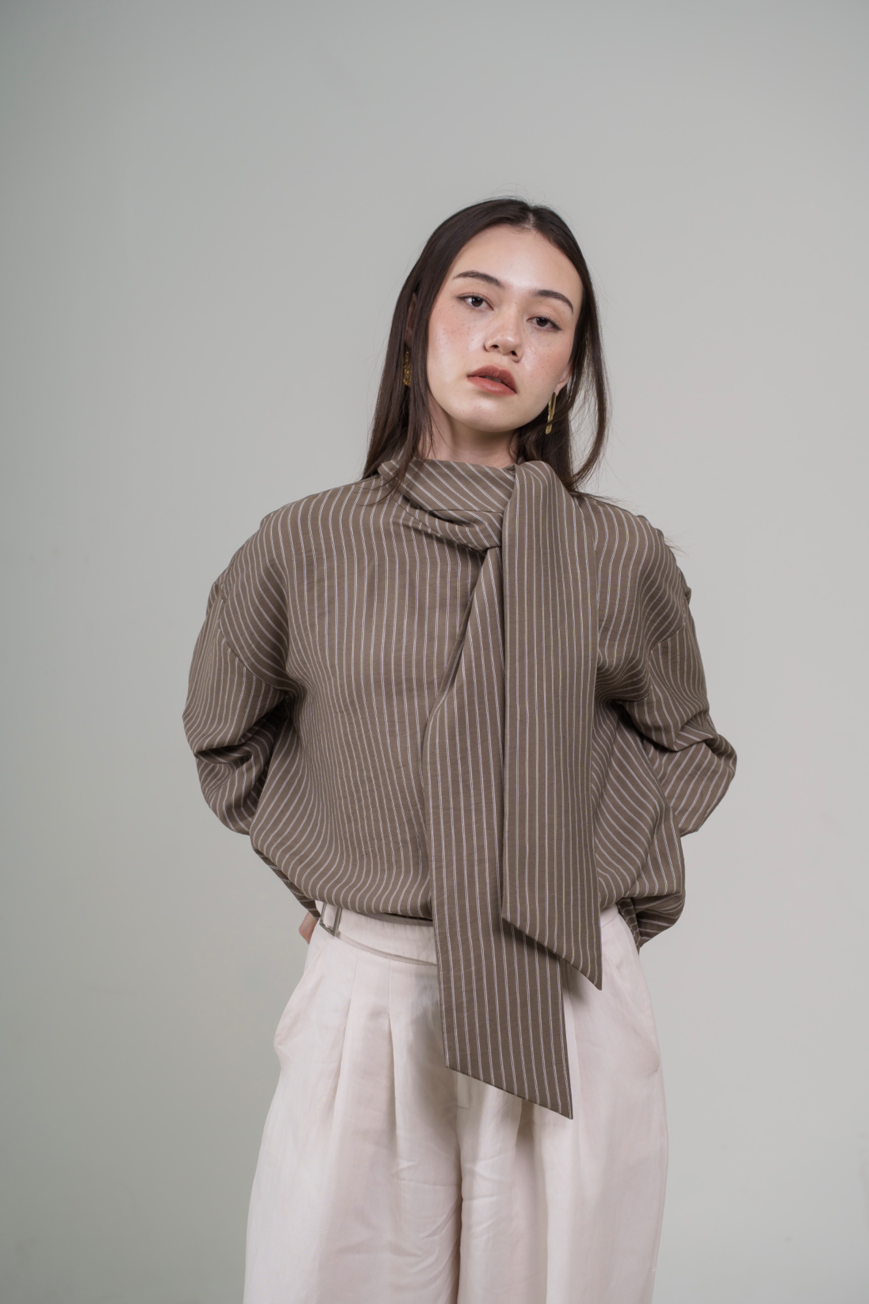 Intaliciousproject - Emily Pinstripe Blouse