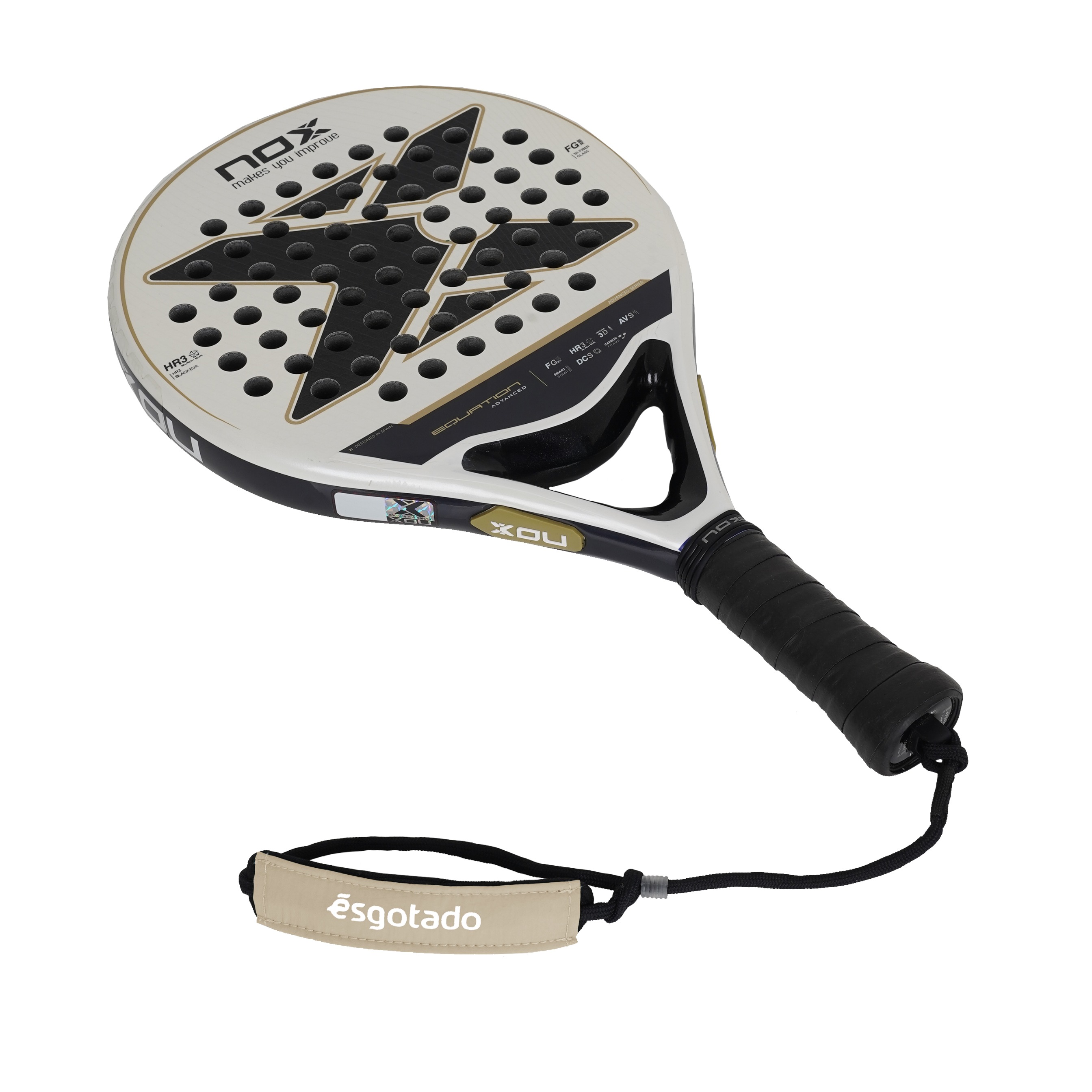 Padel Wrist Strap Adjustable Replacement Beige