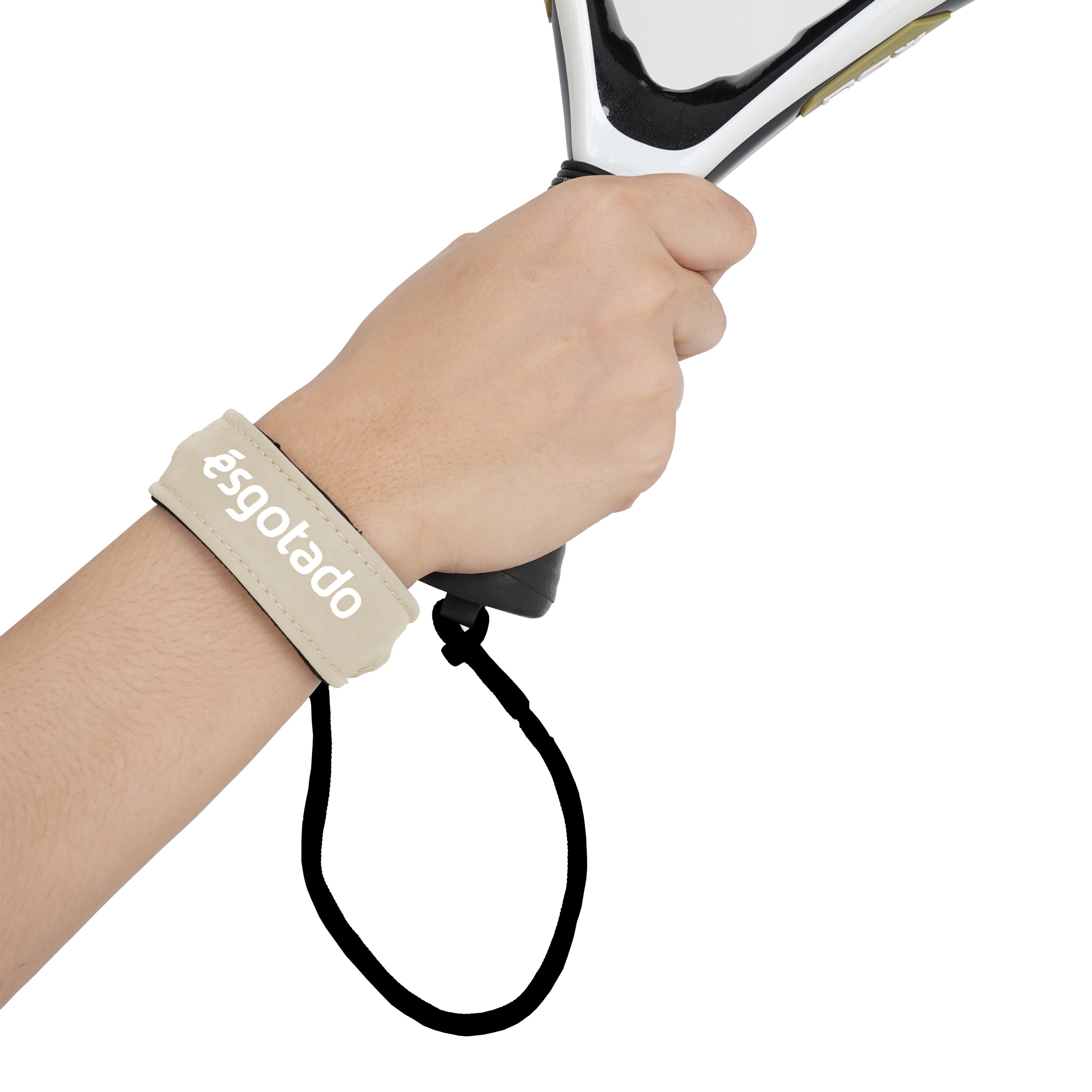 Padel Wrist Strap Adjustable Replacement Beige