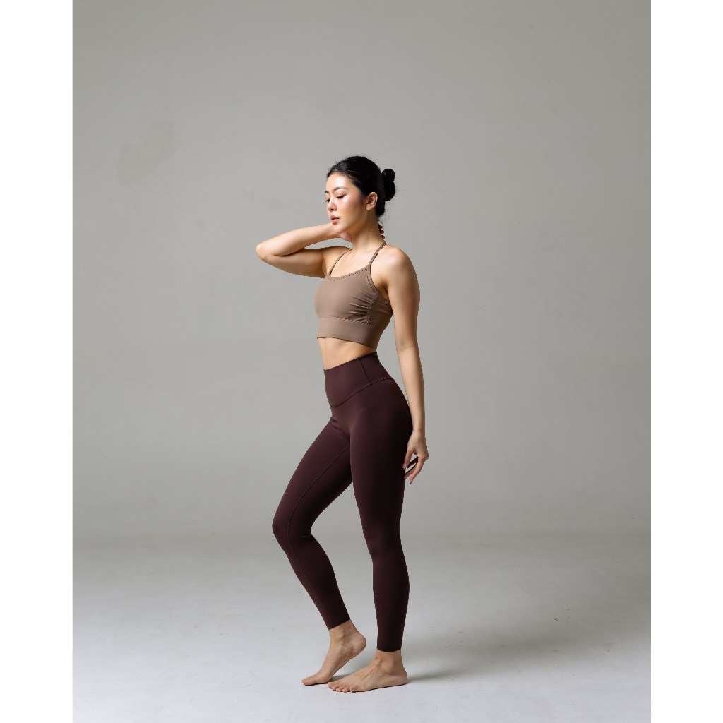 Laurelton Pulse Sport Bra - Crossback & Side Pleats Bra | Baju Olahraga Yoga Pilates Gym Wanita Atasan Olahraga Wanita