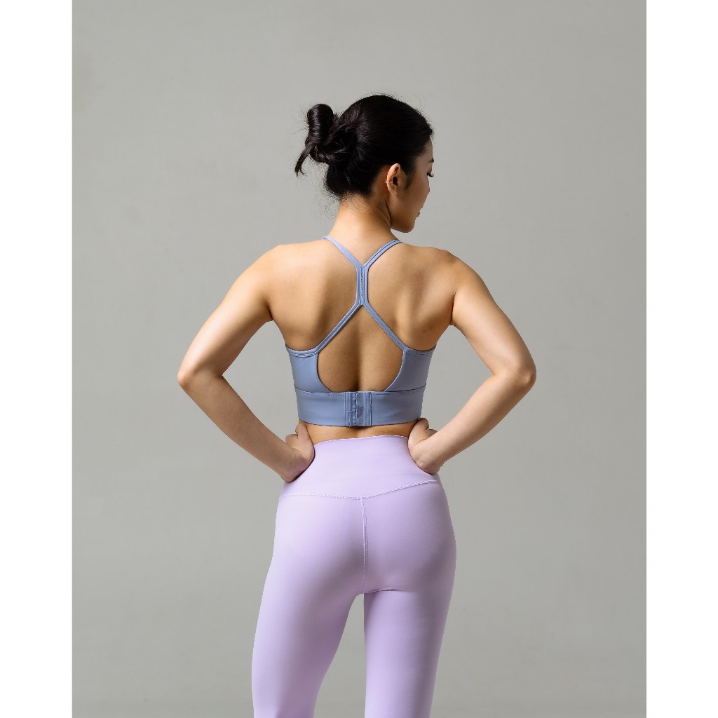 Laurelton Pulse Sport Bra - Crossback & Side Pleats Bra | Baju Olahraga Yoga Pilates Gym Wanita Atasan Olahraga Wanita