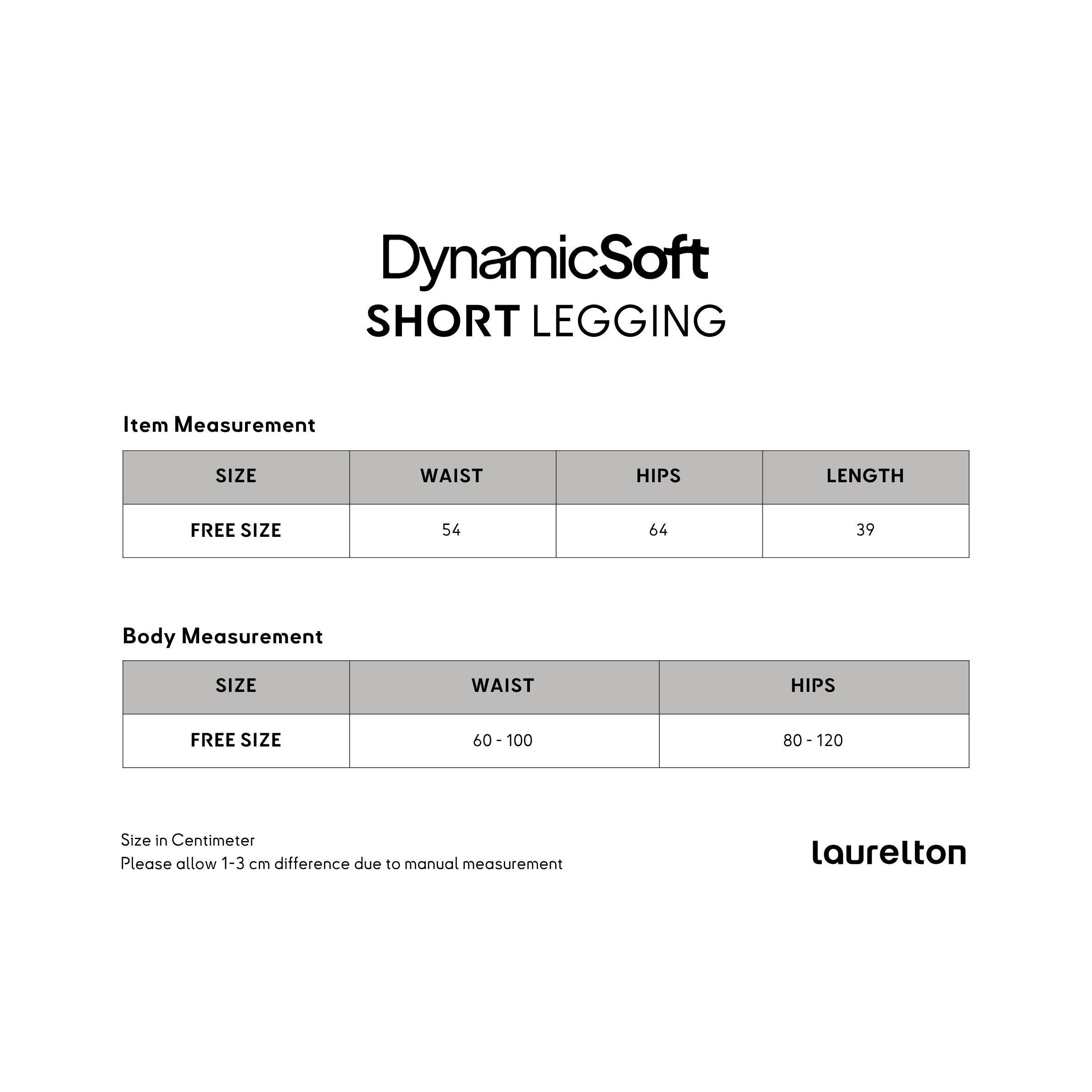 Laurelton Dynamic Soft Short Legging - Seamless & Buttery Soft | Freesize - Legging Olahraga Yoga Pilates Gym Wanita