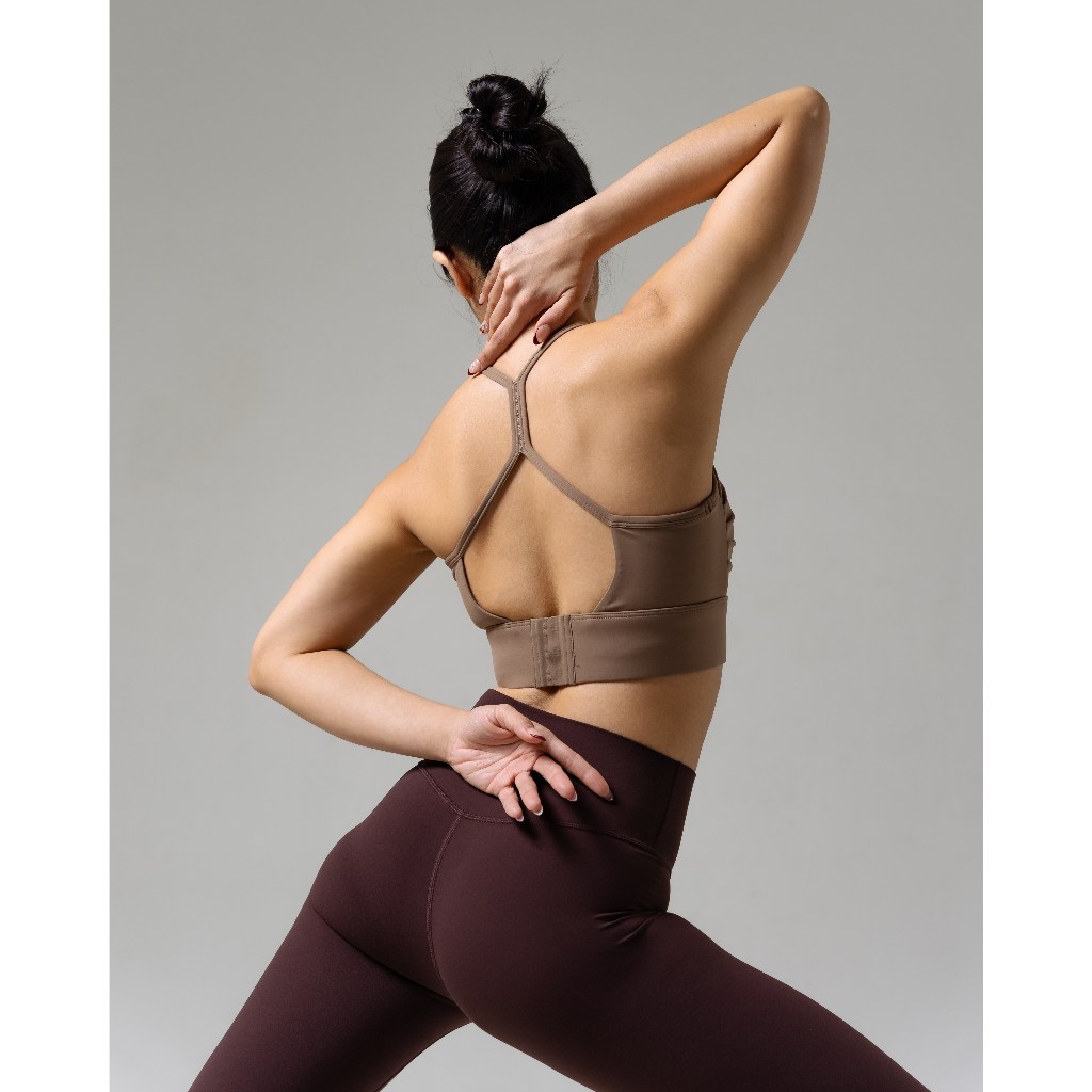Laurelton Pulse Sport Bra - Crossback & Side Pleats Bra | Baju Olahraga Yoga Pilates Gym Wanita Atasan Olahraga Wanita