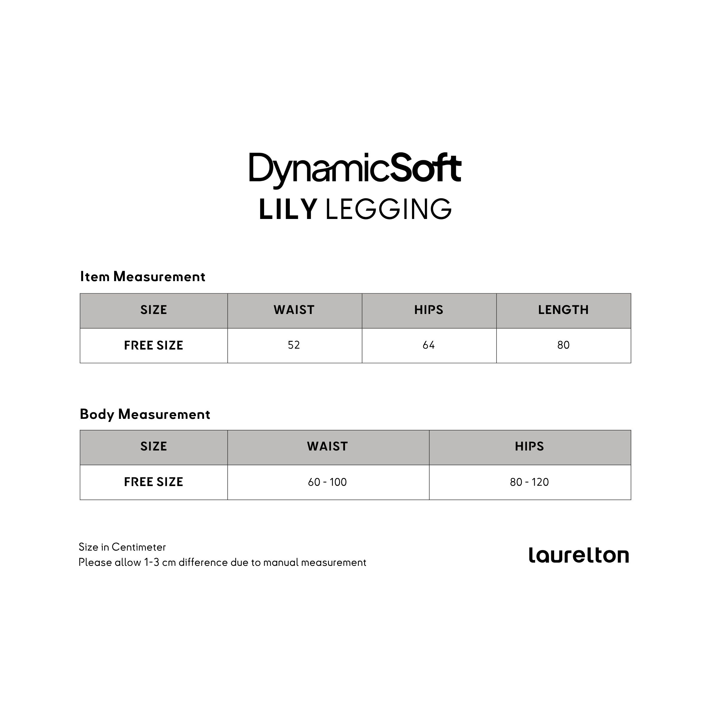 Laurelton Dynamic Soft Lily Legging - Free Size & Seamless & Buttery Soft | Legging Olahraga Yoga Pilates Gym Wanita Celana Olahraga Wanita