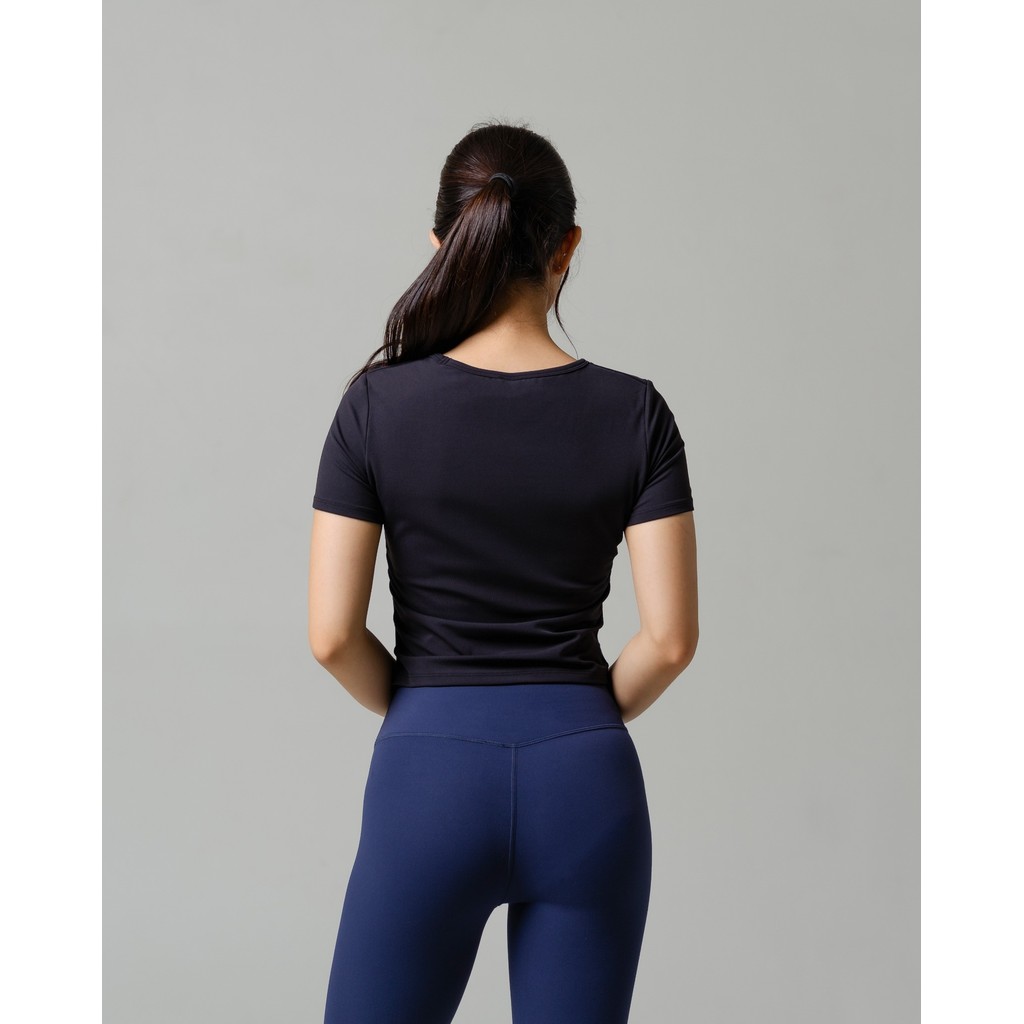 Laurelton Corella Short Sleeve - Wireless Support & Bra Pads Included | Baju Olahraga Yoga Pilates Gym Wanita Atasan Olahraga Wanita