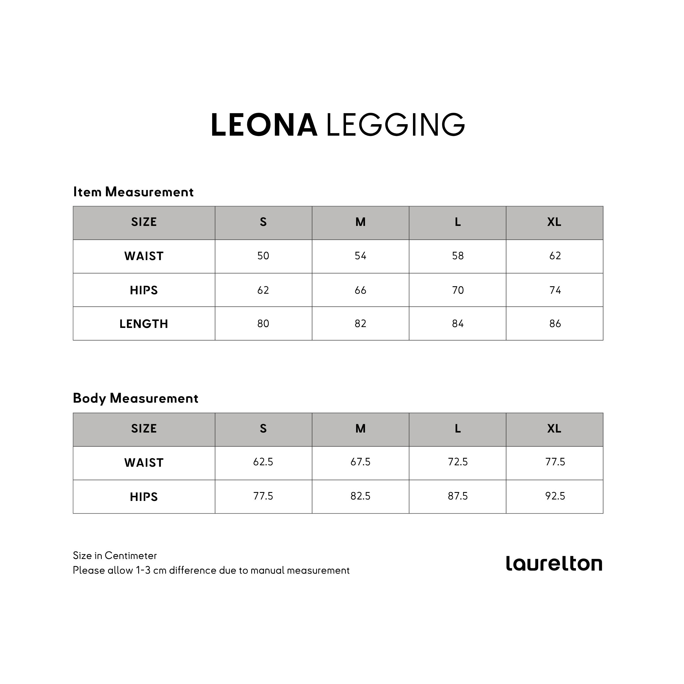 Laurelton Leona Legging - High Waist & Tummy Control | Legging Olahraga Yoga Pilates Gym Wanita Celana Olahraga Wanita