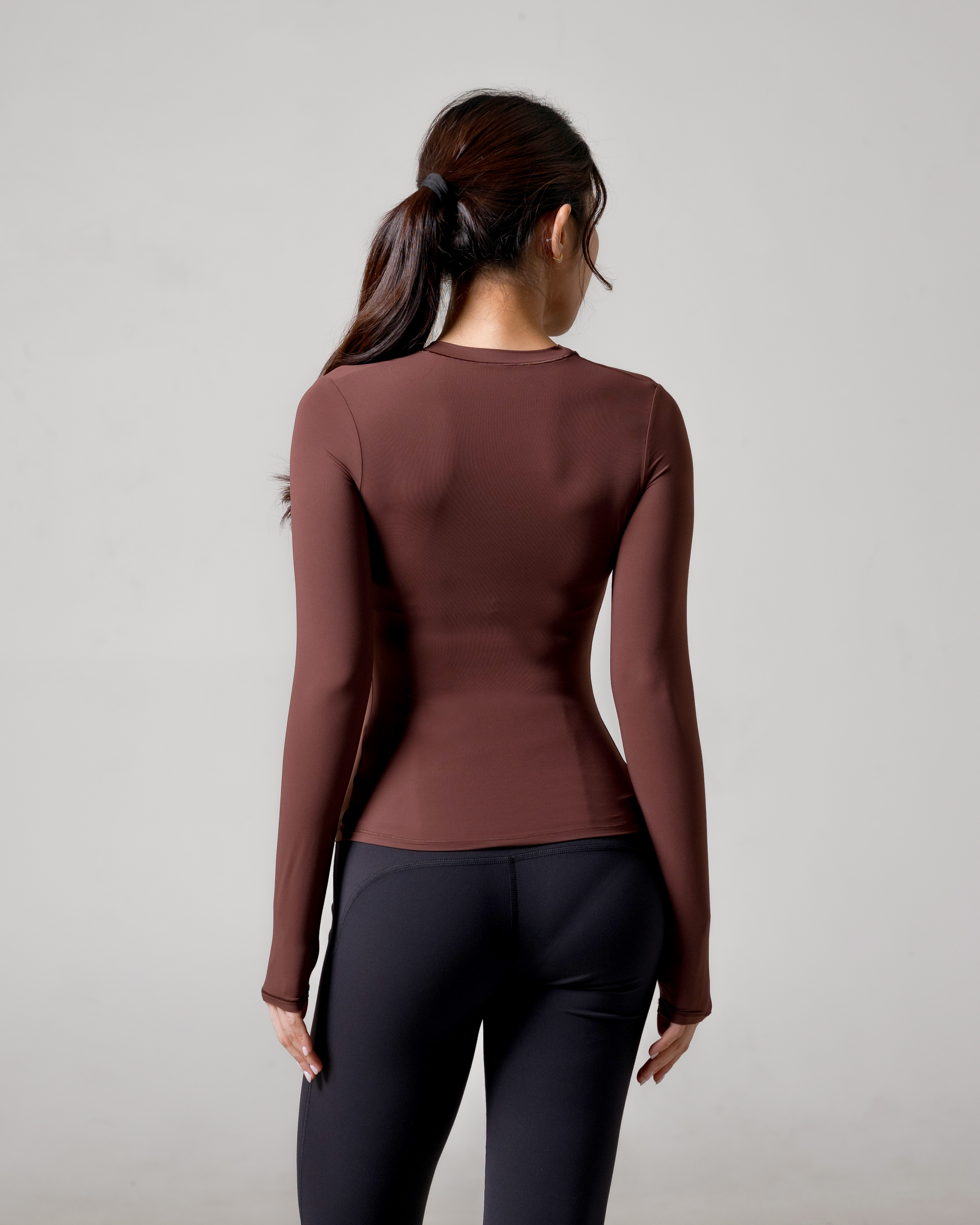 Laurelton Aero Long-Sleeve Shirt – High Elasticity | Buttery Soft Comfort | Baju Senam Yoga Gym Lengan Panjang Wanita