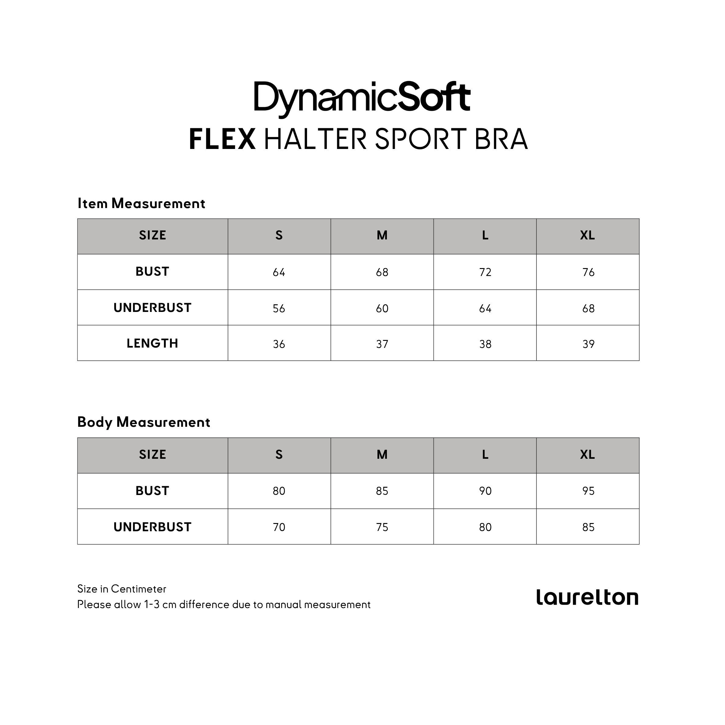 Laurelton Dynamic Soft Flex Halter Sport Bra - Halter Design & Light Support | Sport Bra Yoga Pilates Gym Wanita Atasan Olahraga Wanita