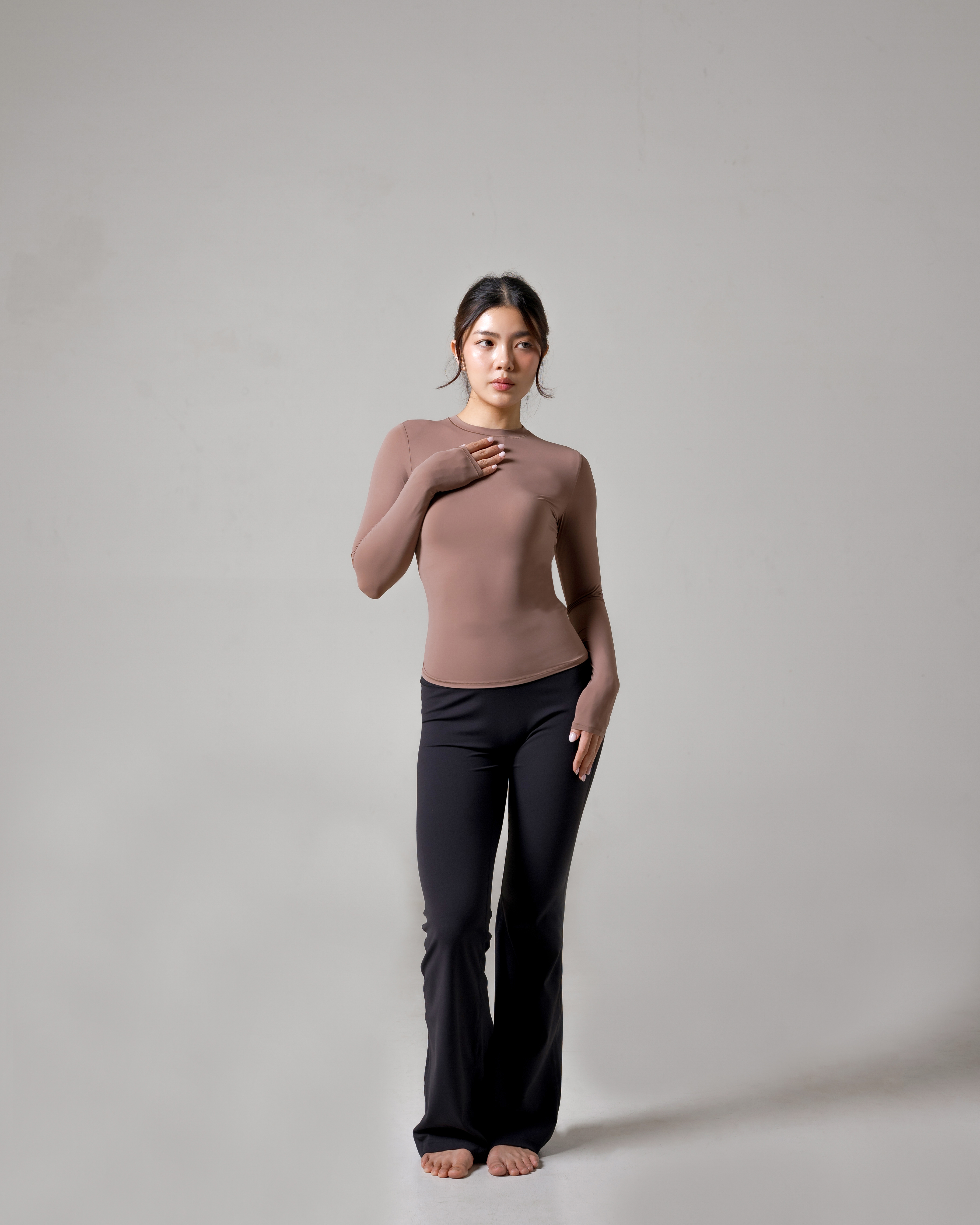 Laurelton Aero Long-Sleeve Shirt – High Elasticity | Buttery Soft Comfort | Baju Senam Yoga Gym Lengan Panjang Wanita