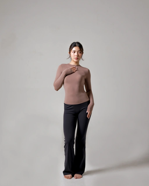 Laurelton Aero Long-Sleeve Shirt – High Elasticity | Buttery Soft Comfort | Baju Senam Yoga Gym Lengan Panjang Wanita