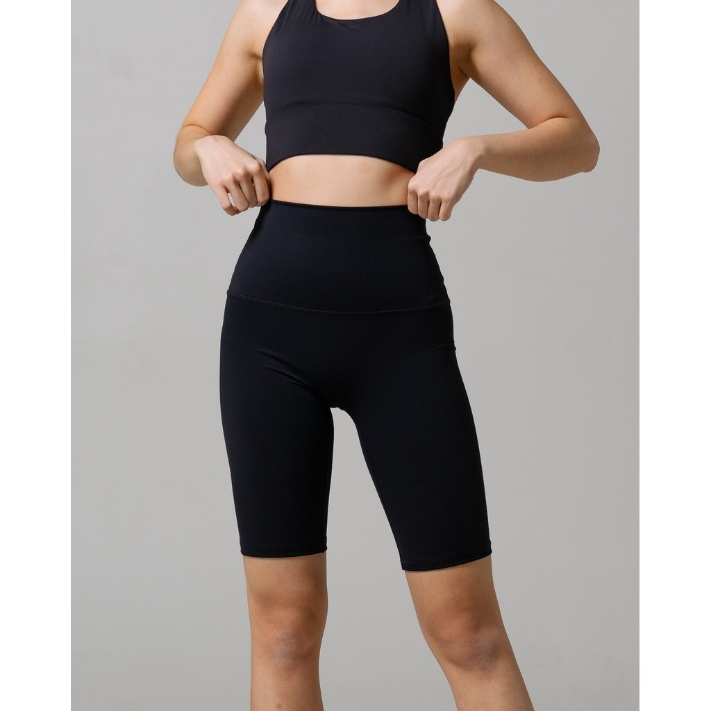Laurelton Niki Short Legging - High Waistband & Tummy Control | Legging Olahraga Yoga Pilates Gym Wanita Celana Olahraga Wanita