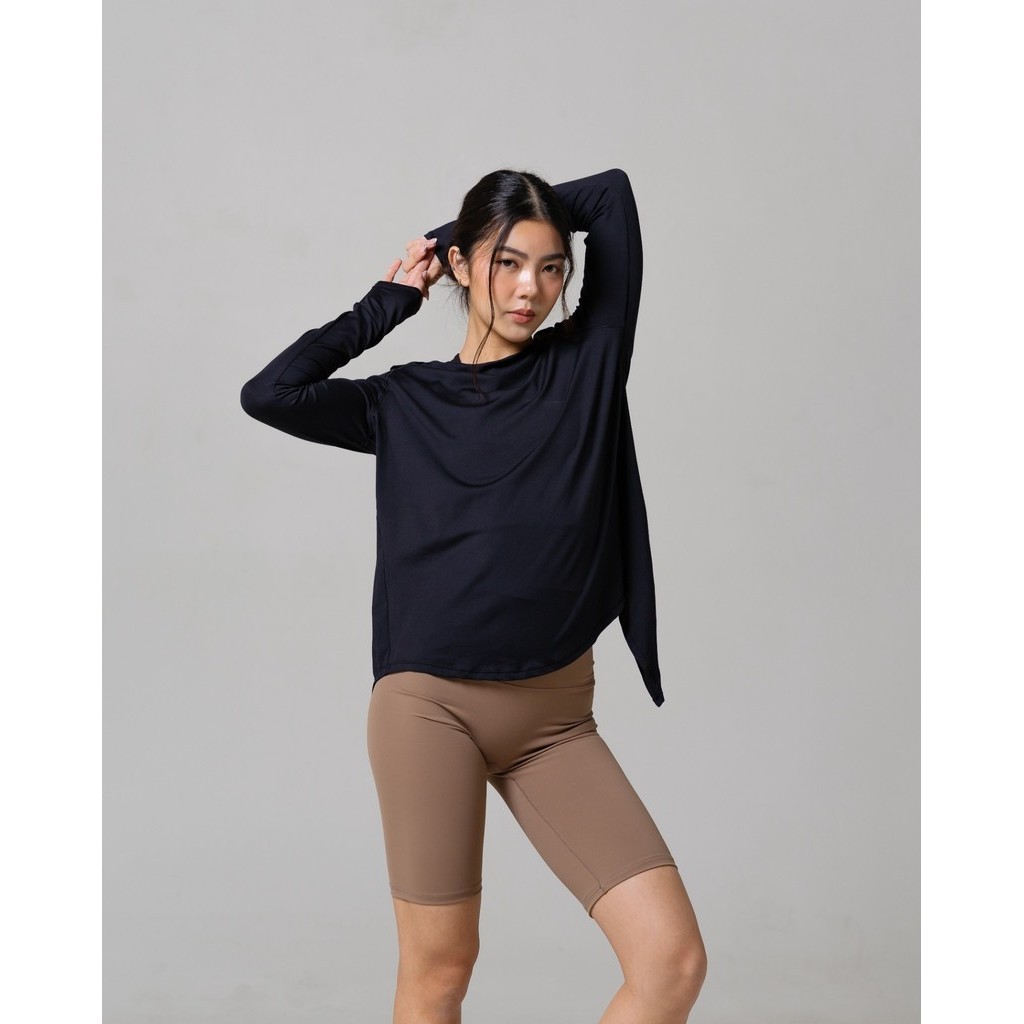 Laurelton Miso Long Sleeve - Breathable & Multiway Styling | Baju Olahraga Yoga Pilates Gym Wanita Atasan Olahraga Wanita