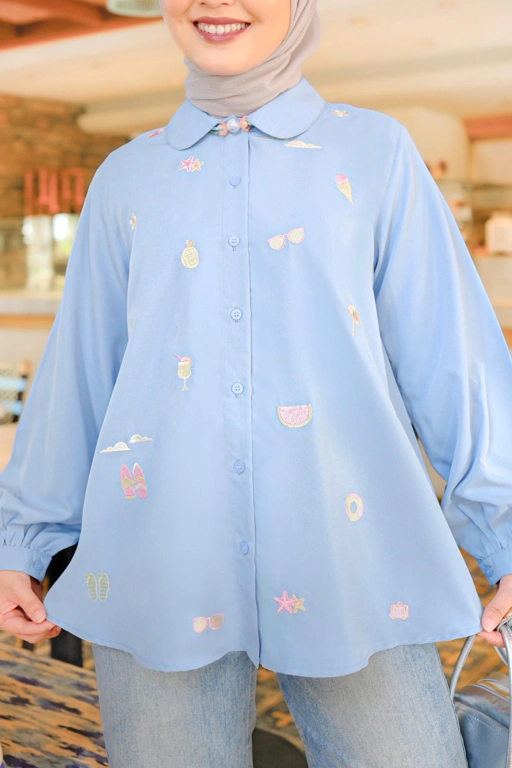 Image of Hobbies Embroidery Shirt Airy