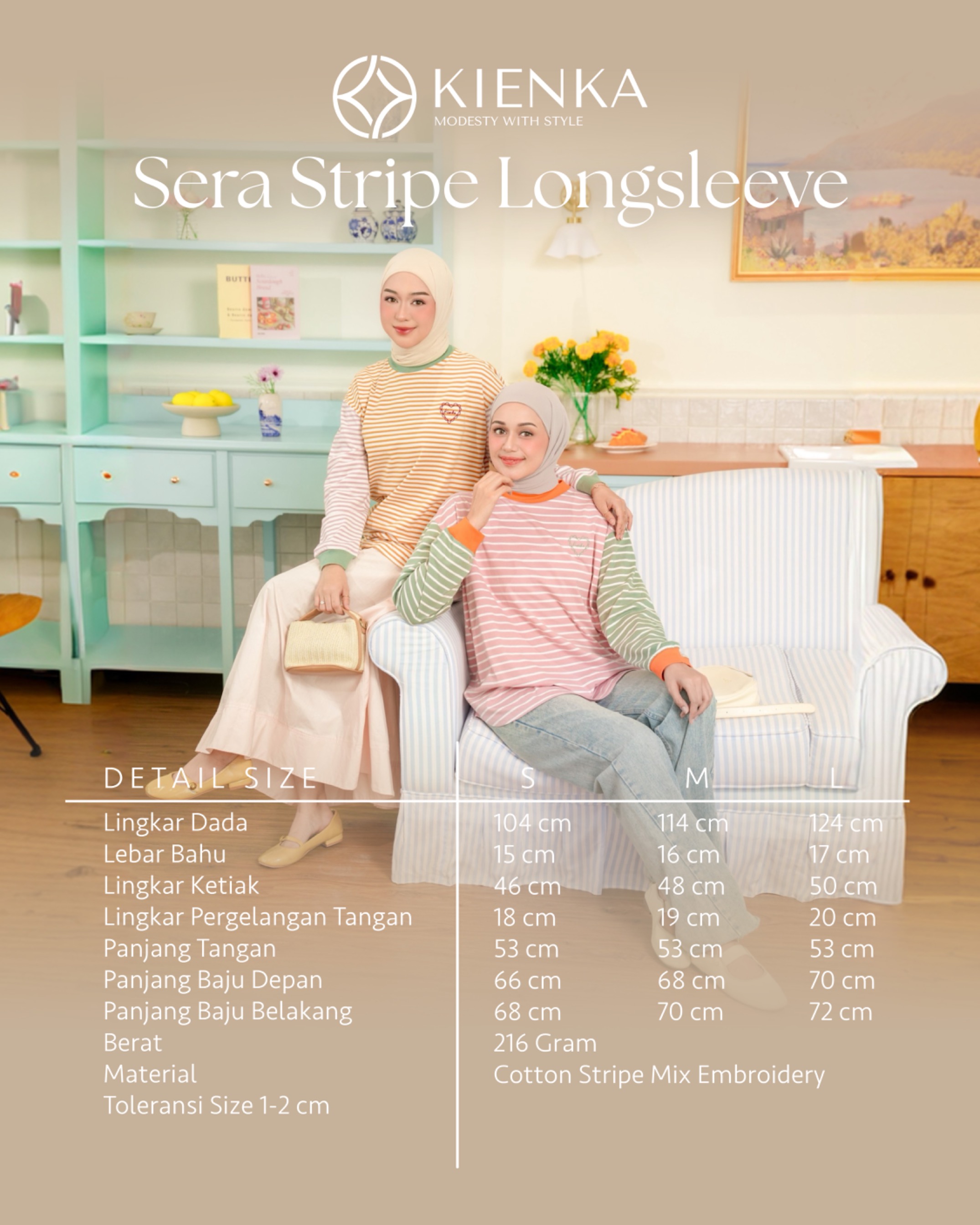 Sera Stripe Longsleeve Blush