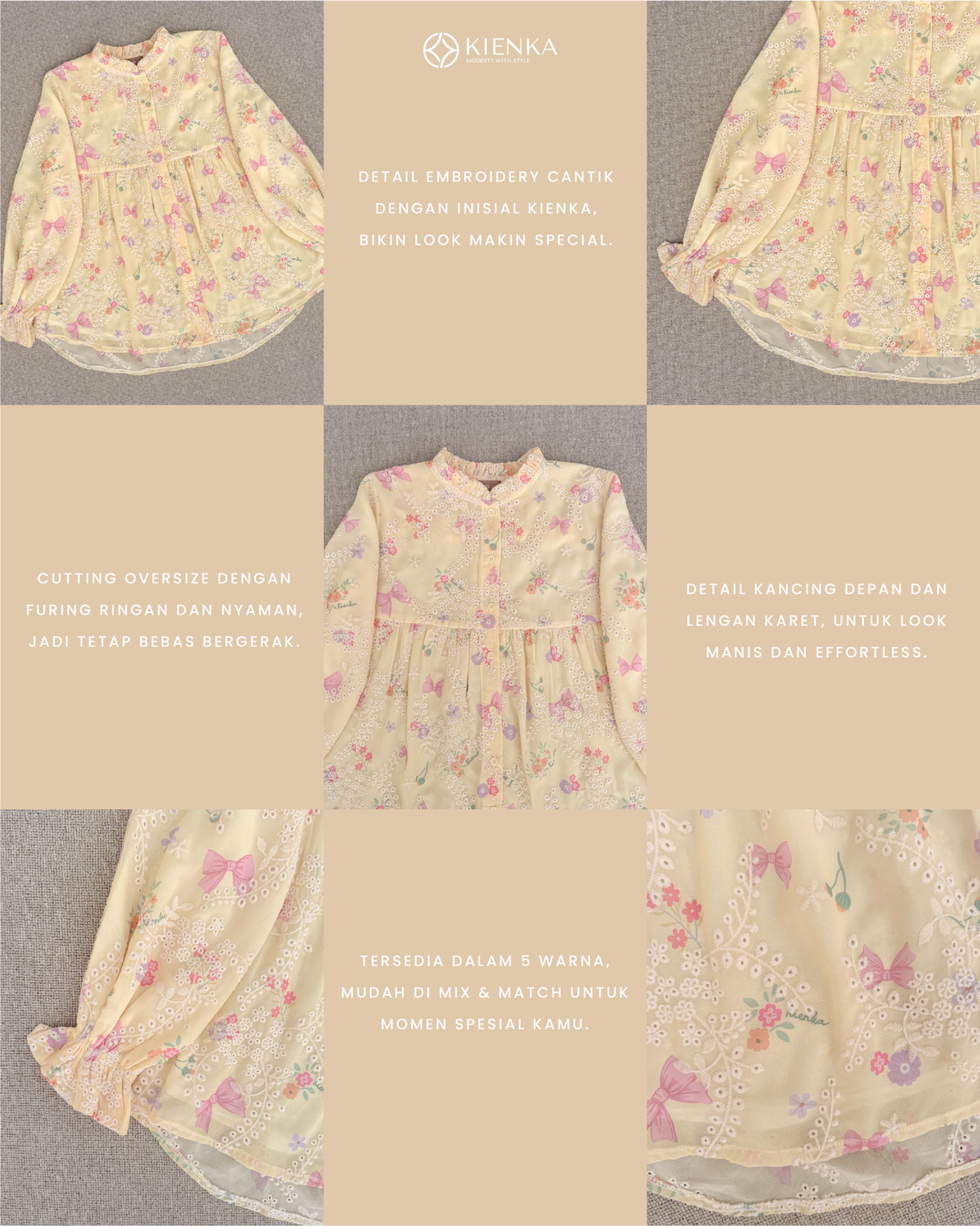 Yoona Embroidery Blouse Canary