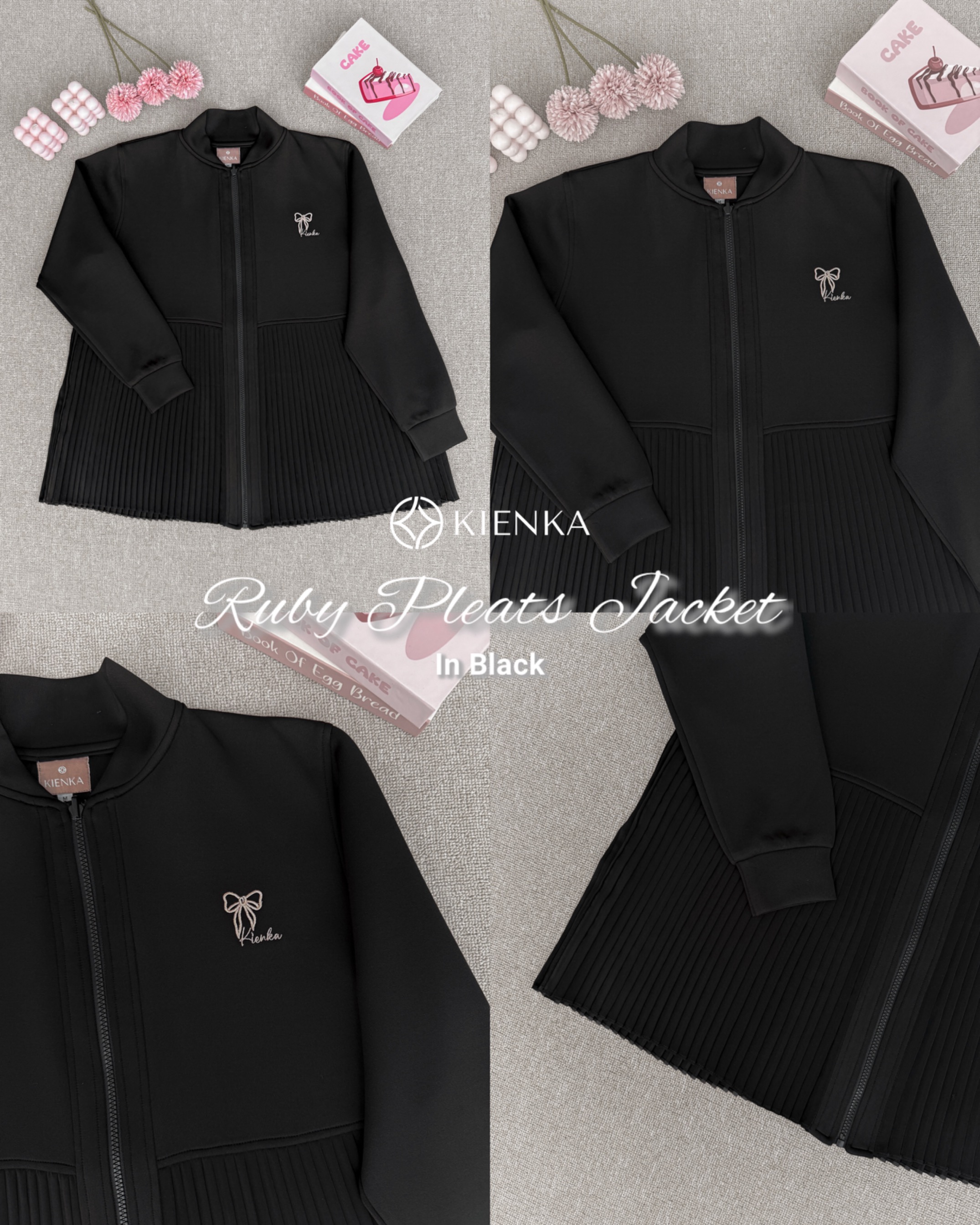 Ruby Pleats Jacket Black