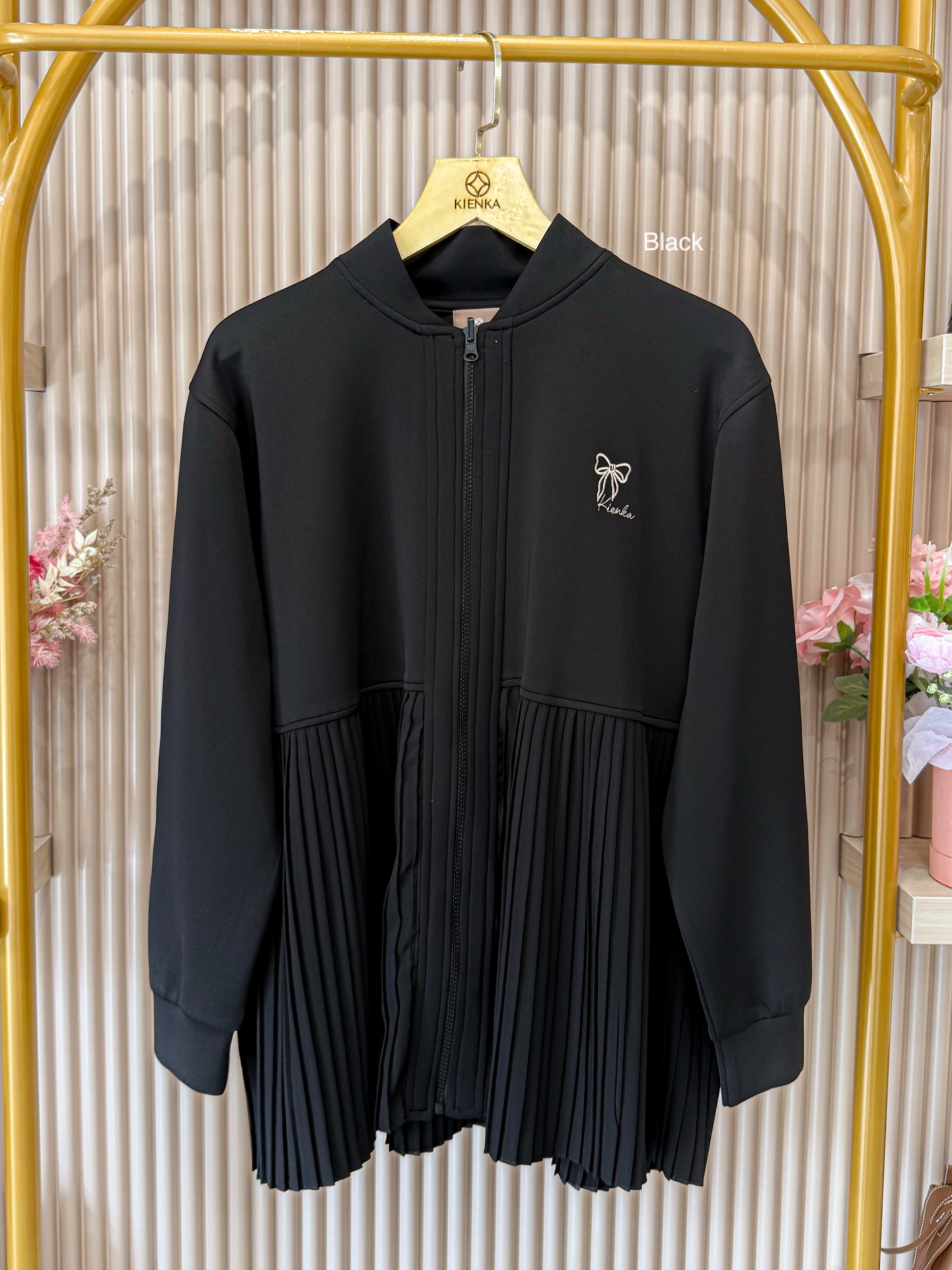 Ruby Pleats Jacket Black