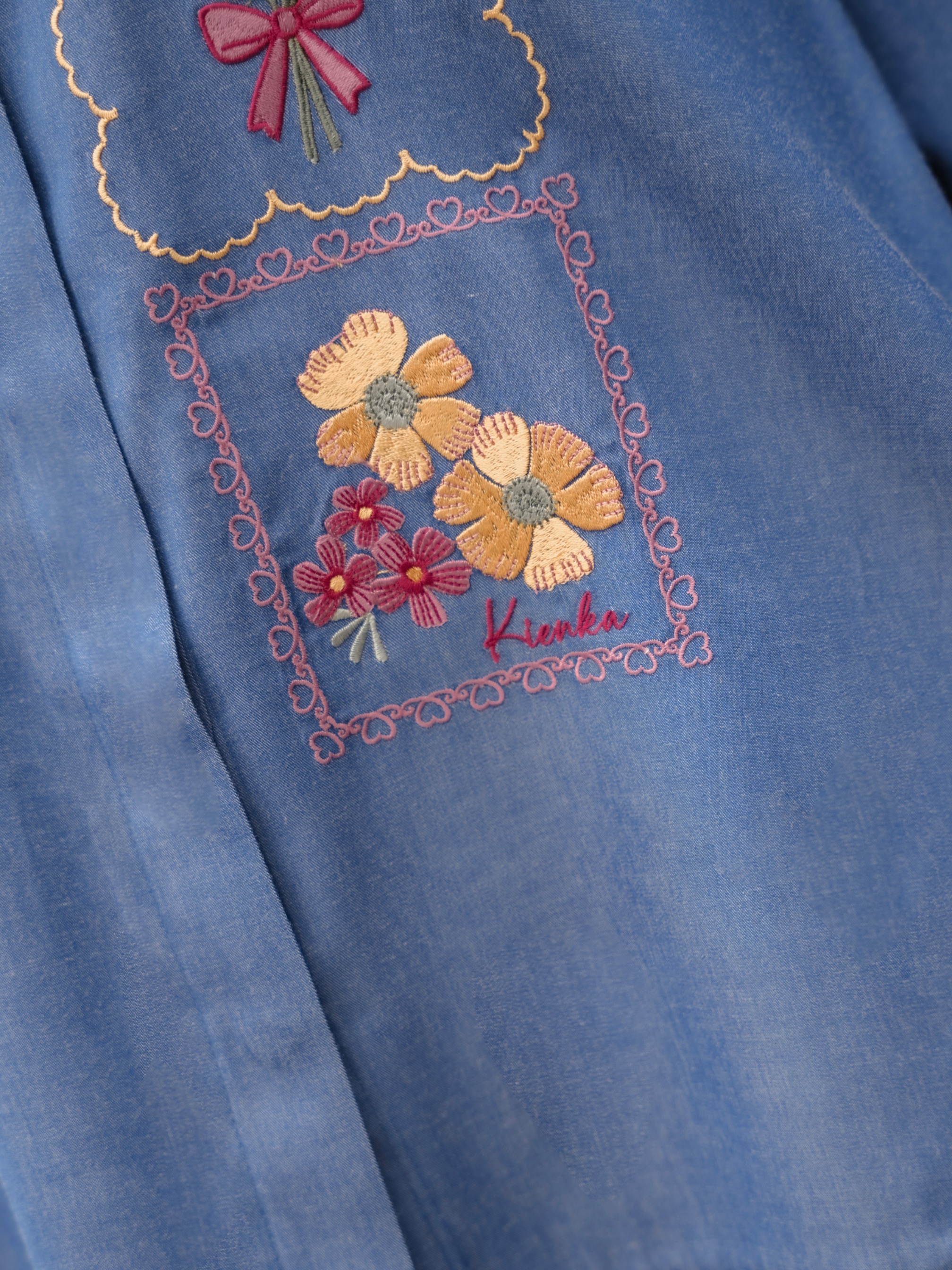 Misha Embroidery Blouse Ocean