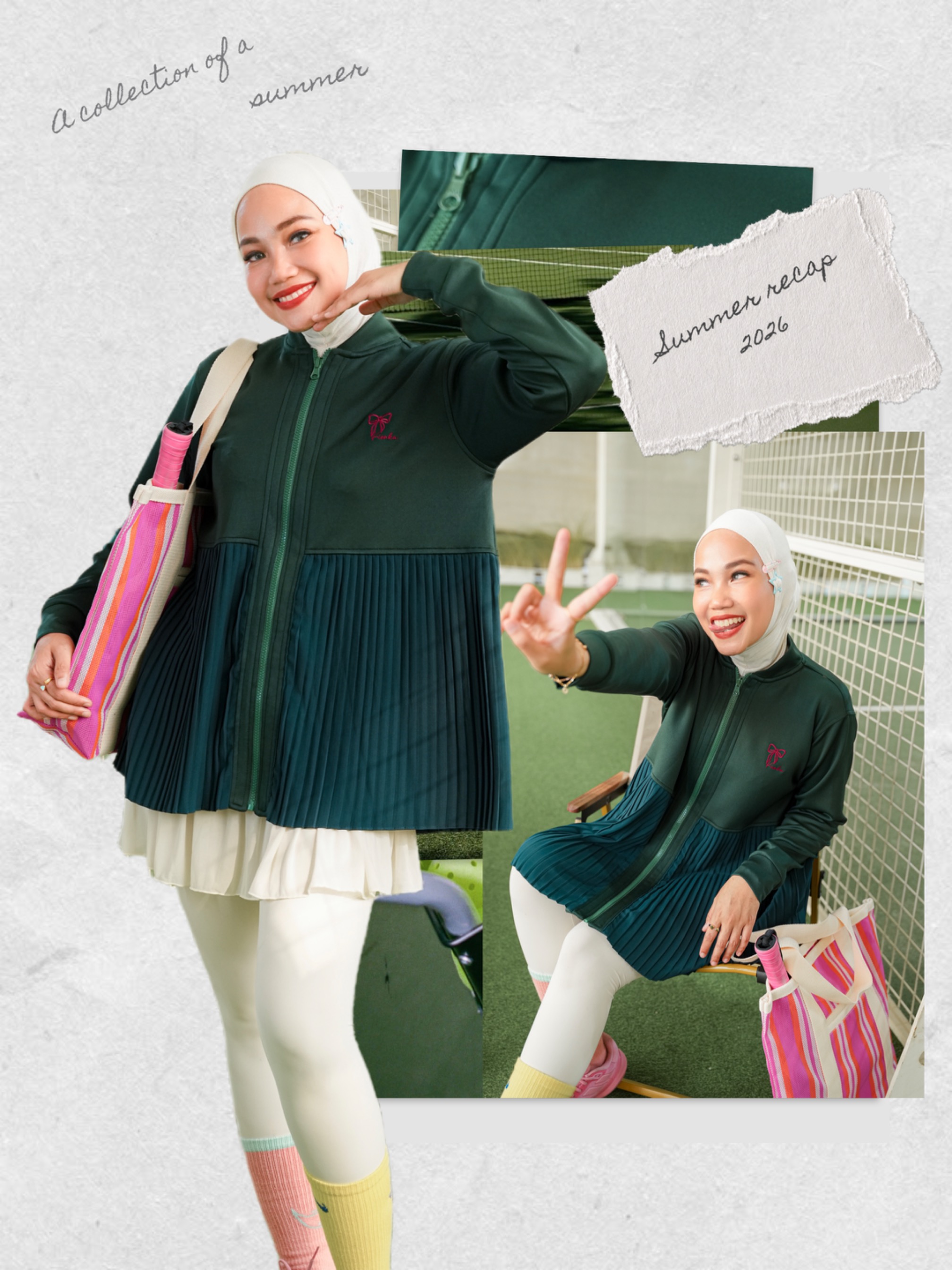 Ruby Pleats Jacket Emerald