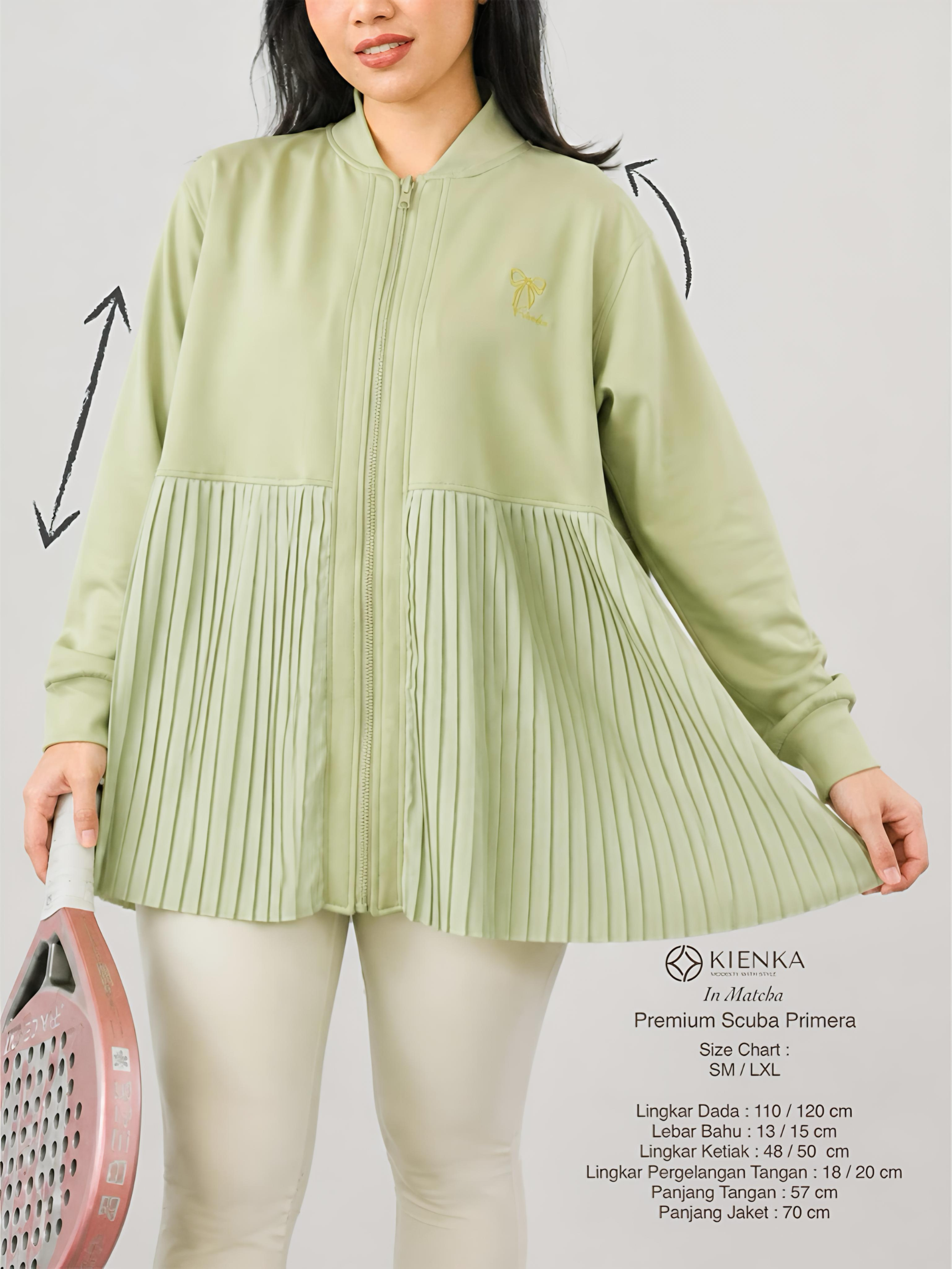 Ruby Pleats Jacket Matcha