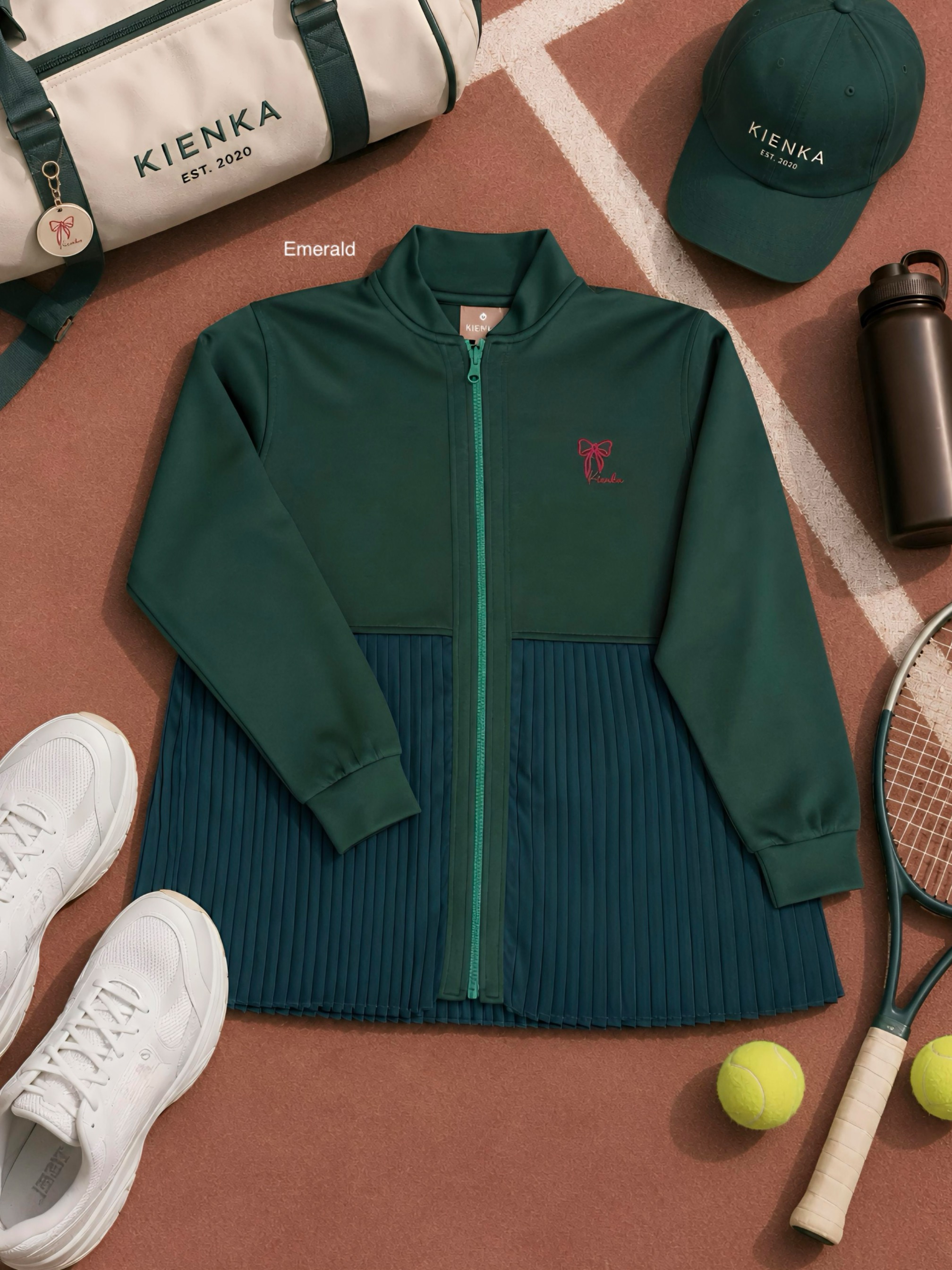 Ruby Pleats Jacket Emerald
