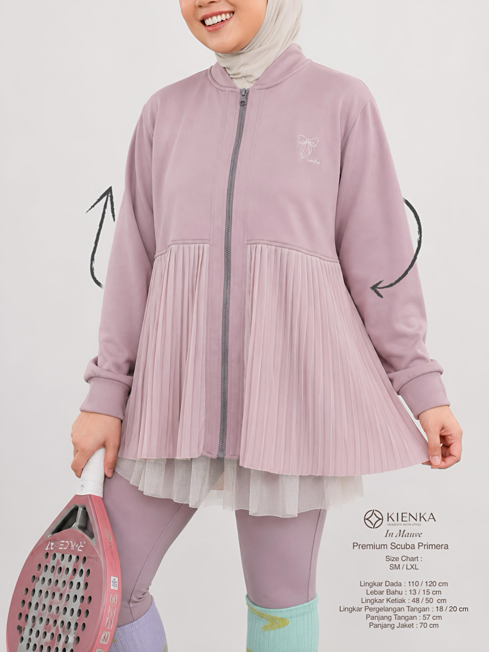 Ruby Pleats Jacket Mauve
