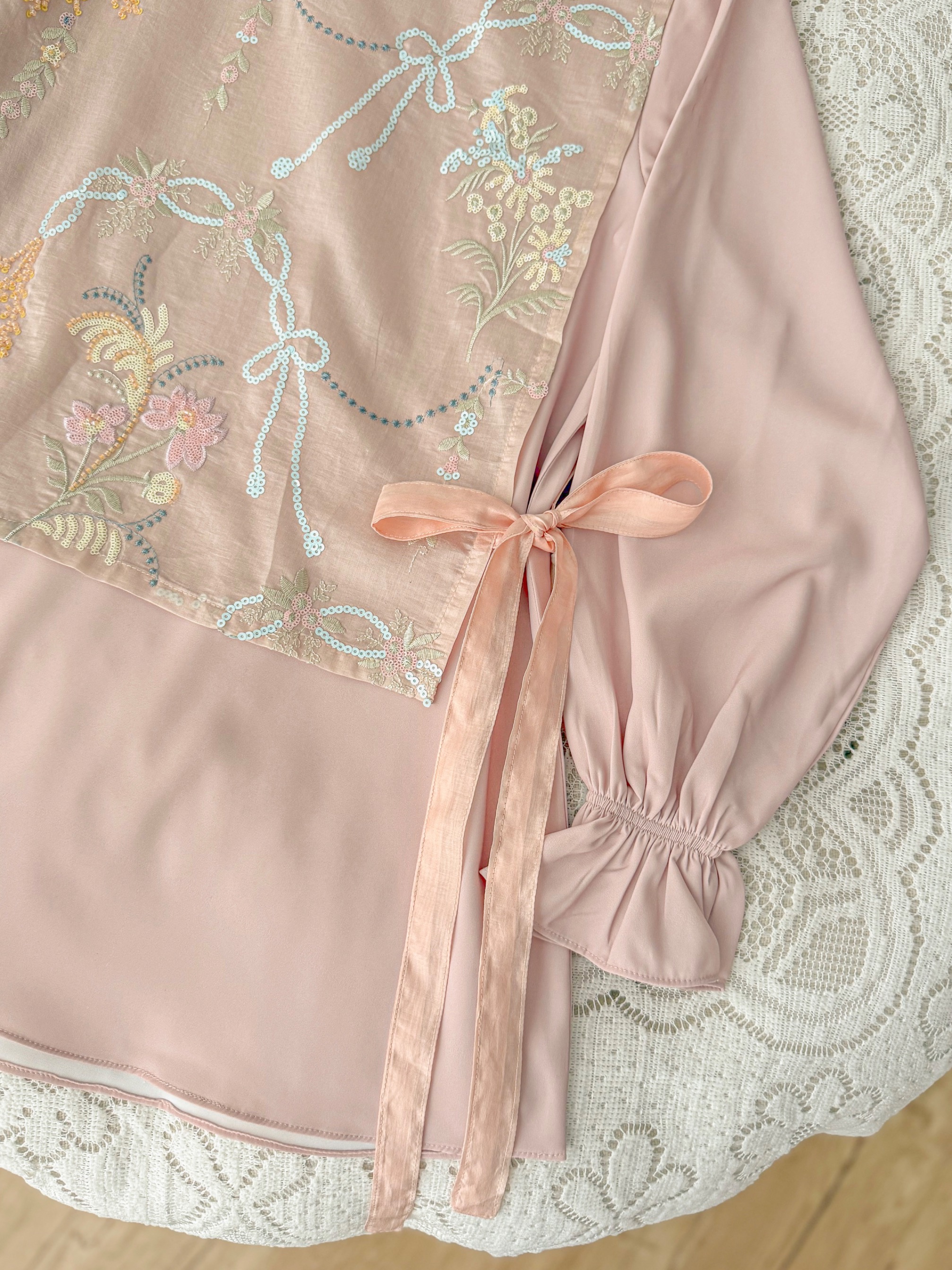 Aletha Vest Beads Blush