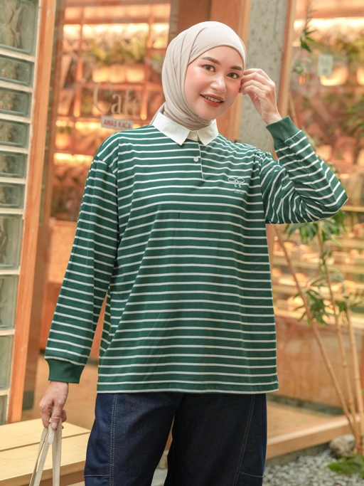 Image of Chia Stripe Shirt Vol.II Panjang Normal Pine