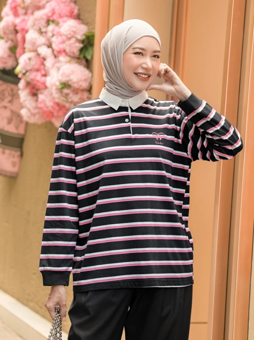 Image of Chia Stripe Shirt Vol.II Panjang Normal Onyx