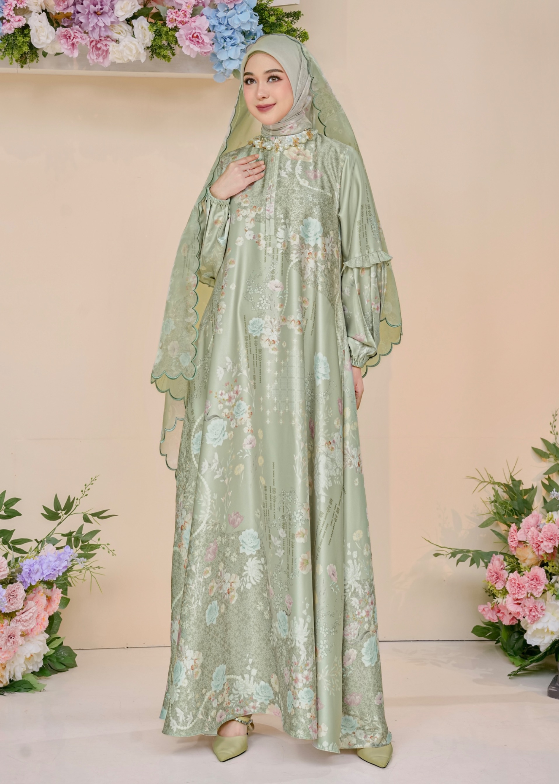 Lumira Dress Ibu Moss
