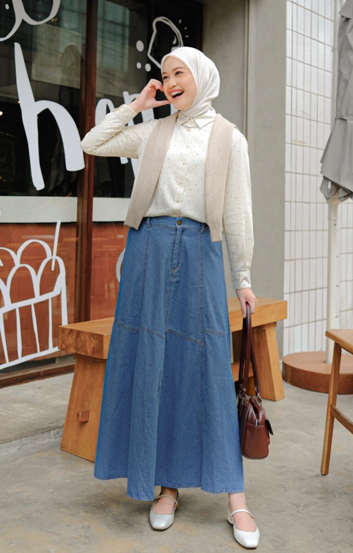 Image of Zya Skirt Jeans Light Denim