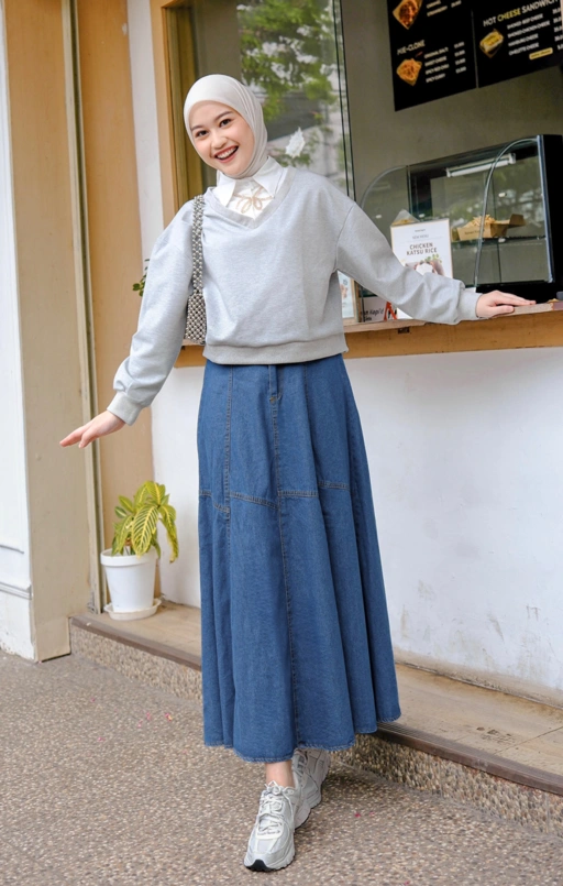 Image of Zya Skirt Jeans Medium Denim