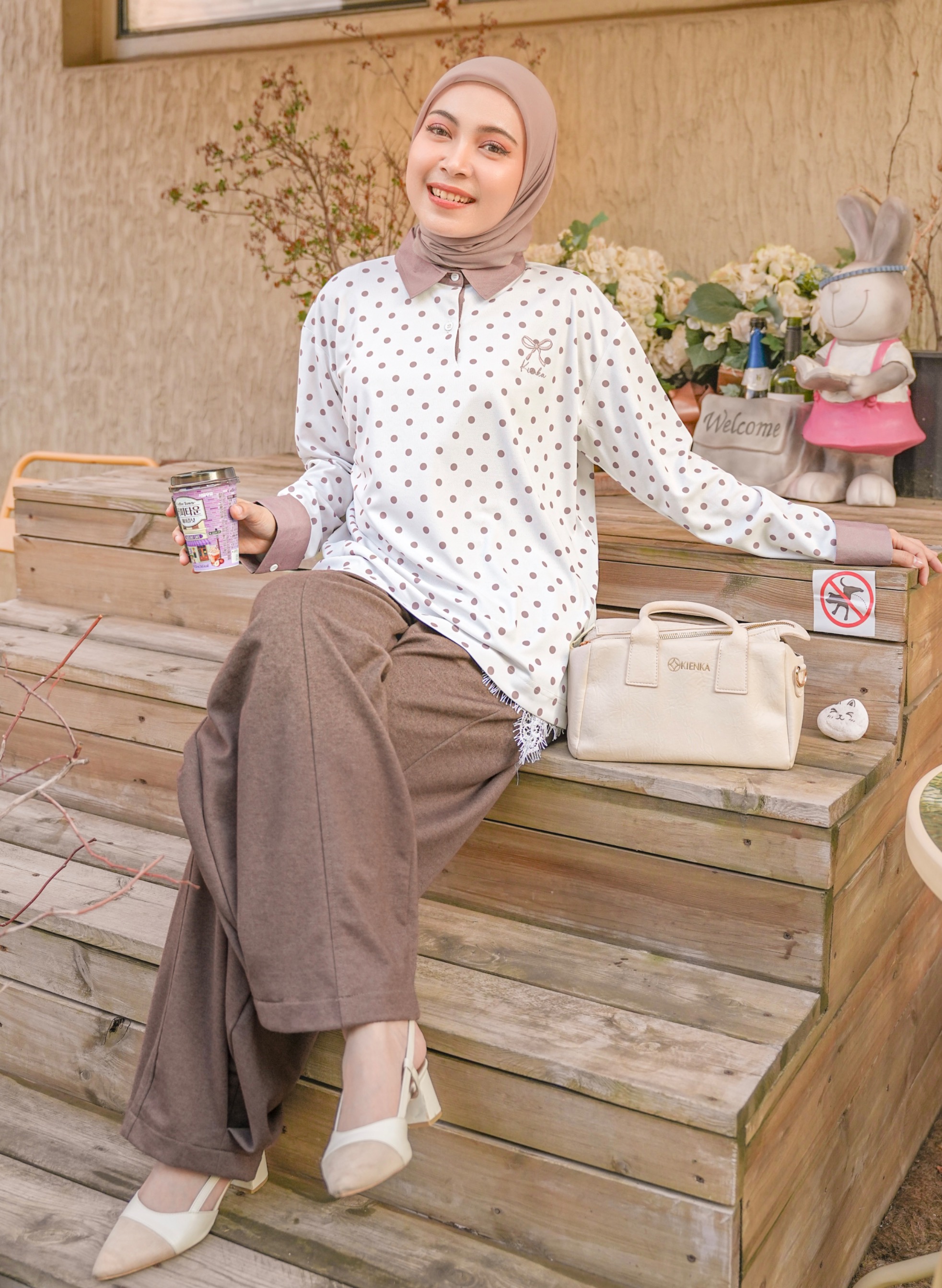 Nala Polka Shirt Whisper