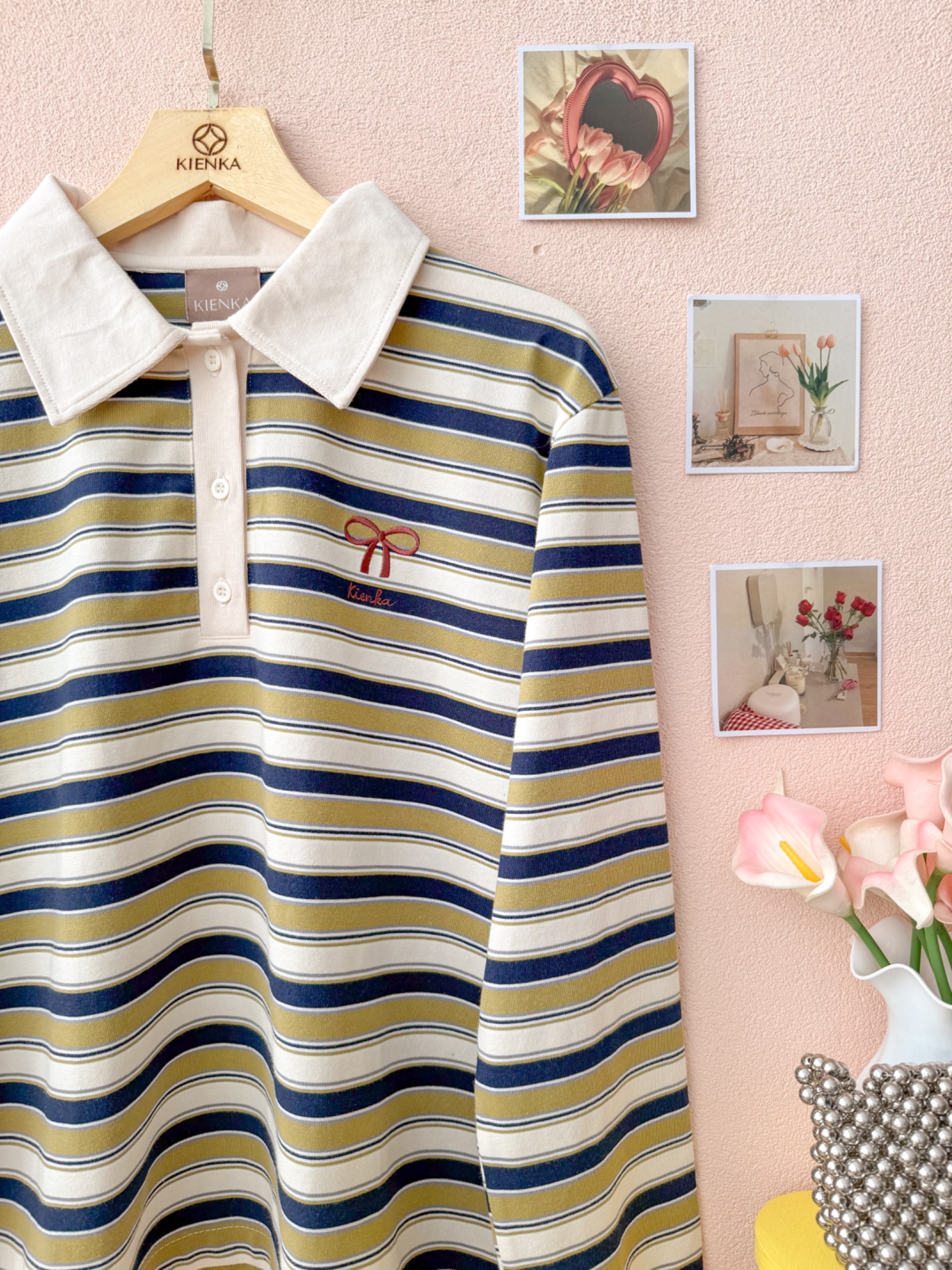 Hyeri Stripe Shirt Lime