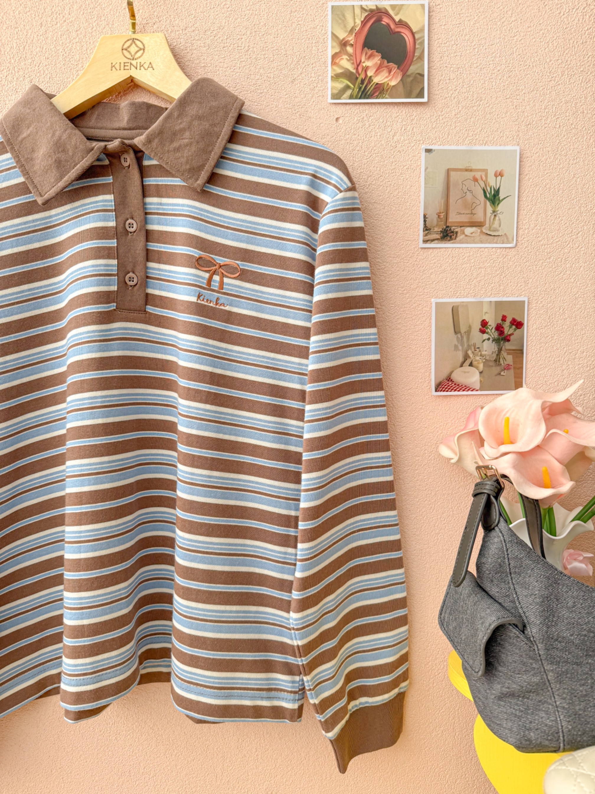 Hyeri Stripe Shirt Latte
