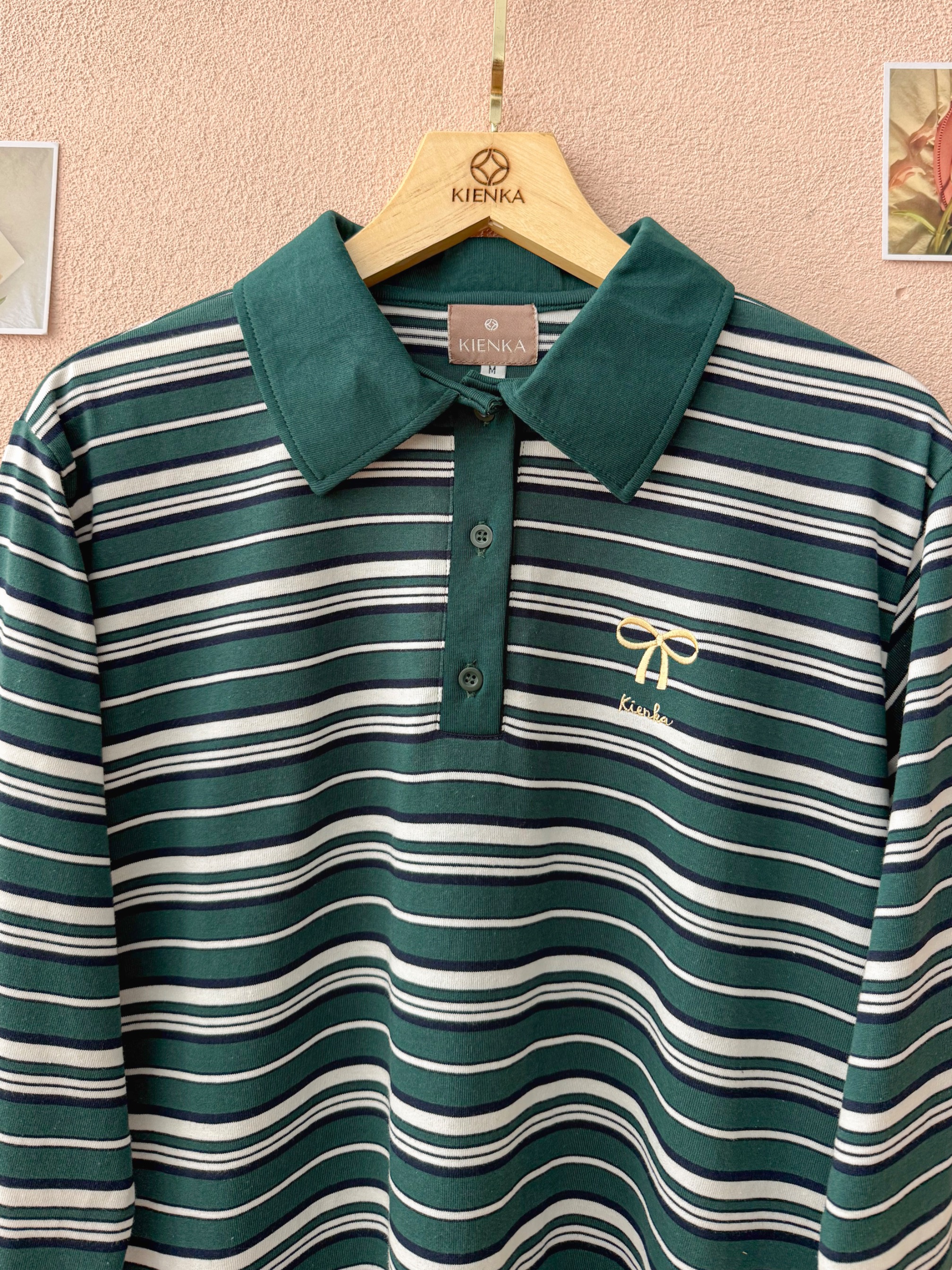 Hyeri Stripe Shirt Emerald