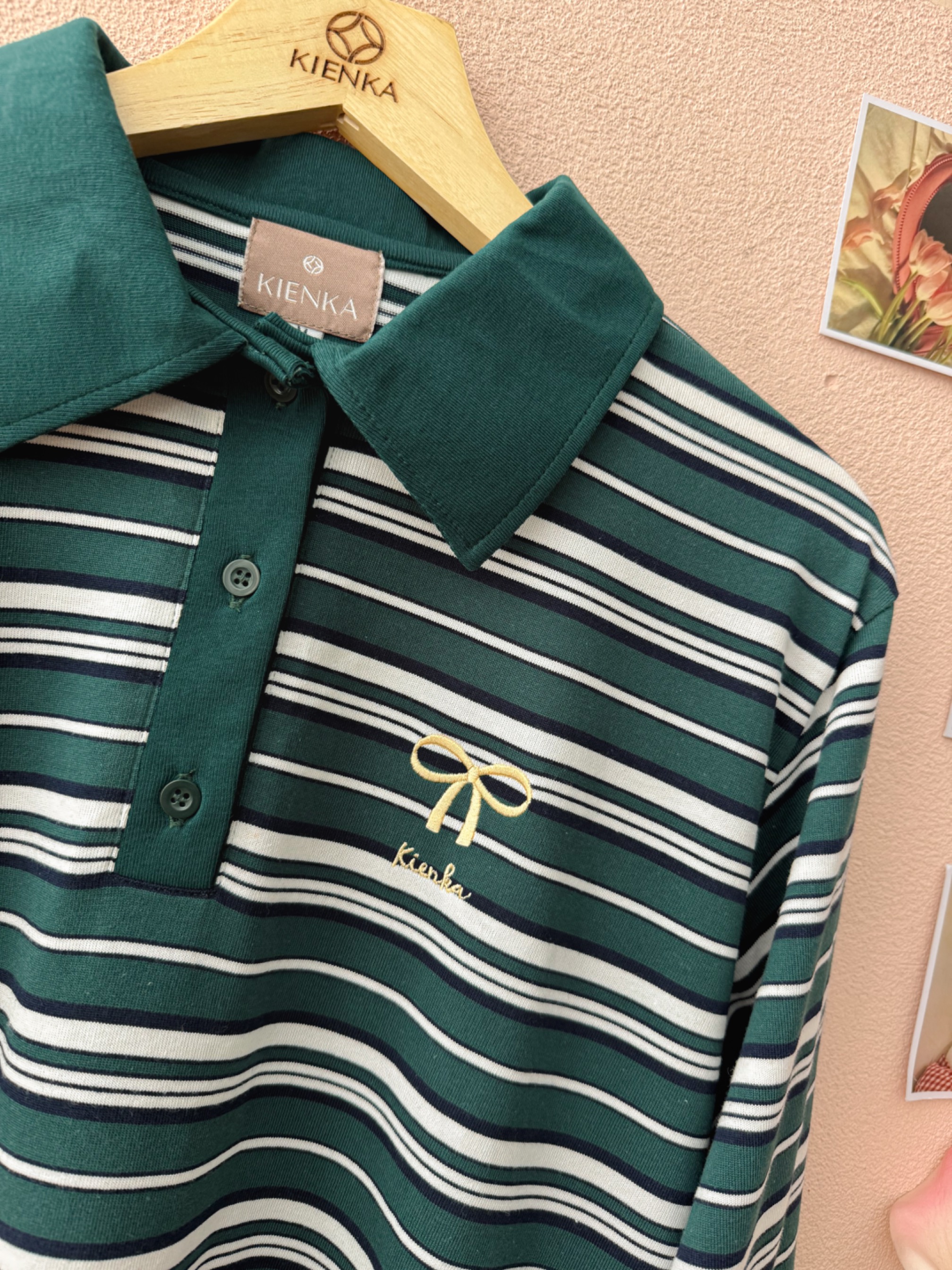 Hyeri Stripe Shirt Emerald