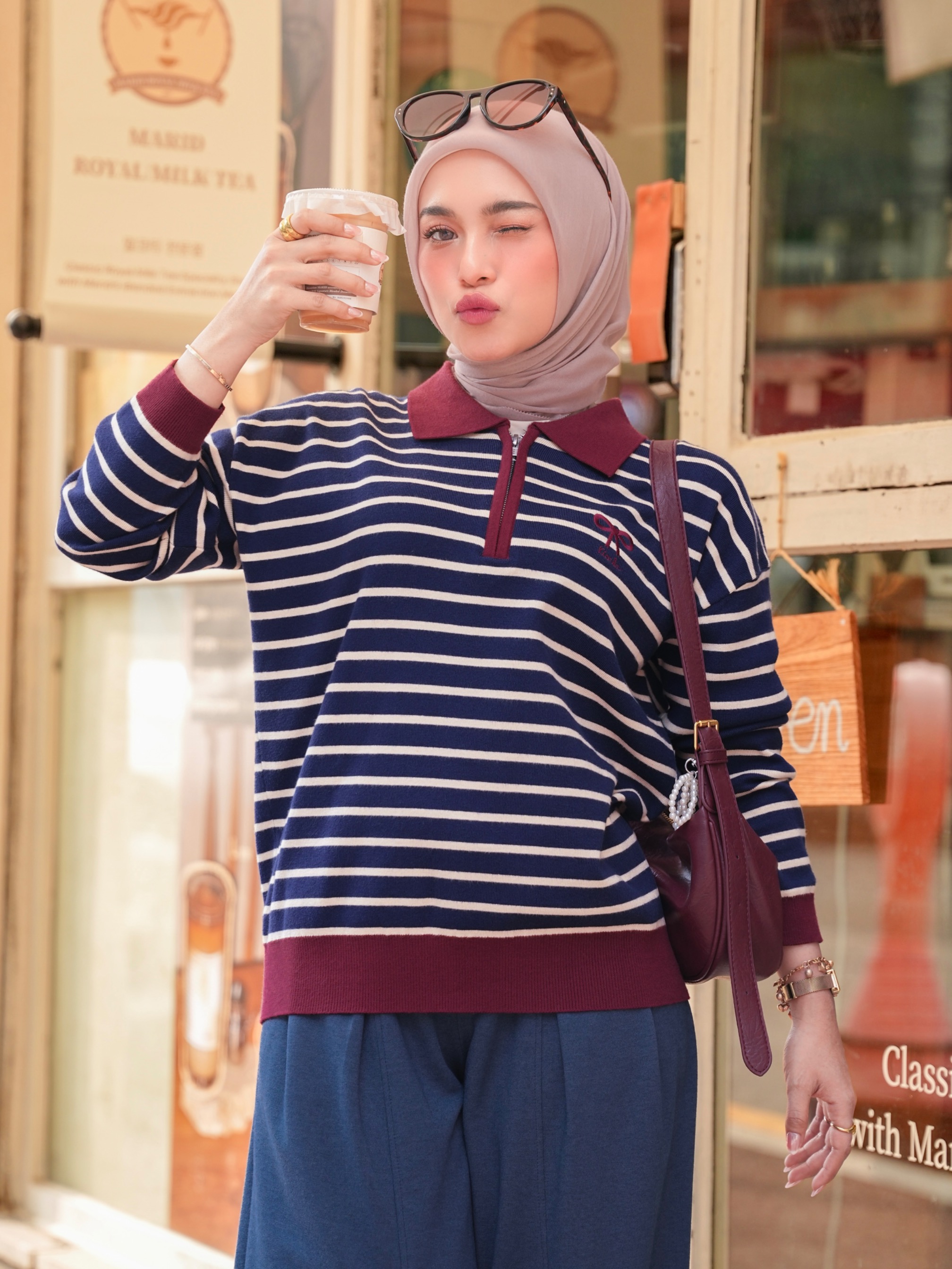 Yejin Long Sleeve Navy