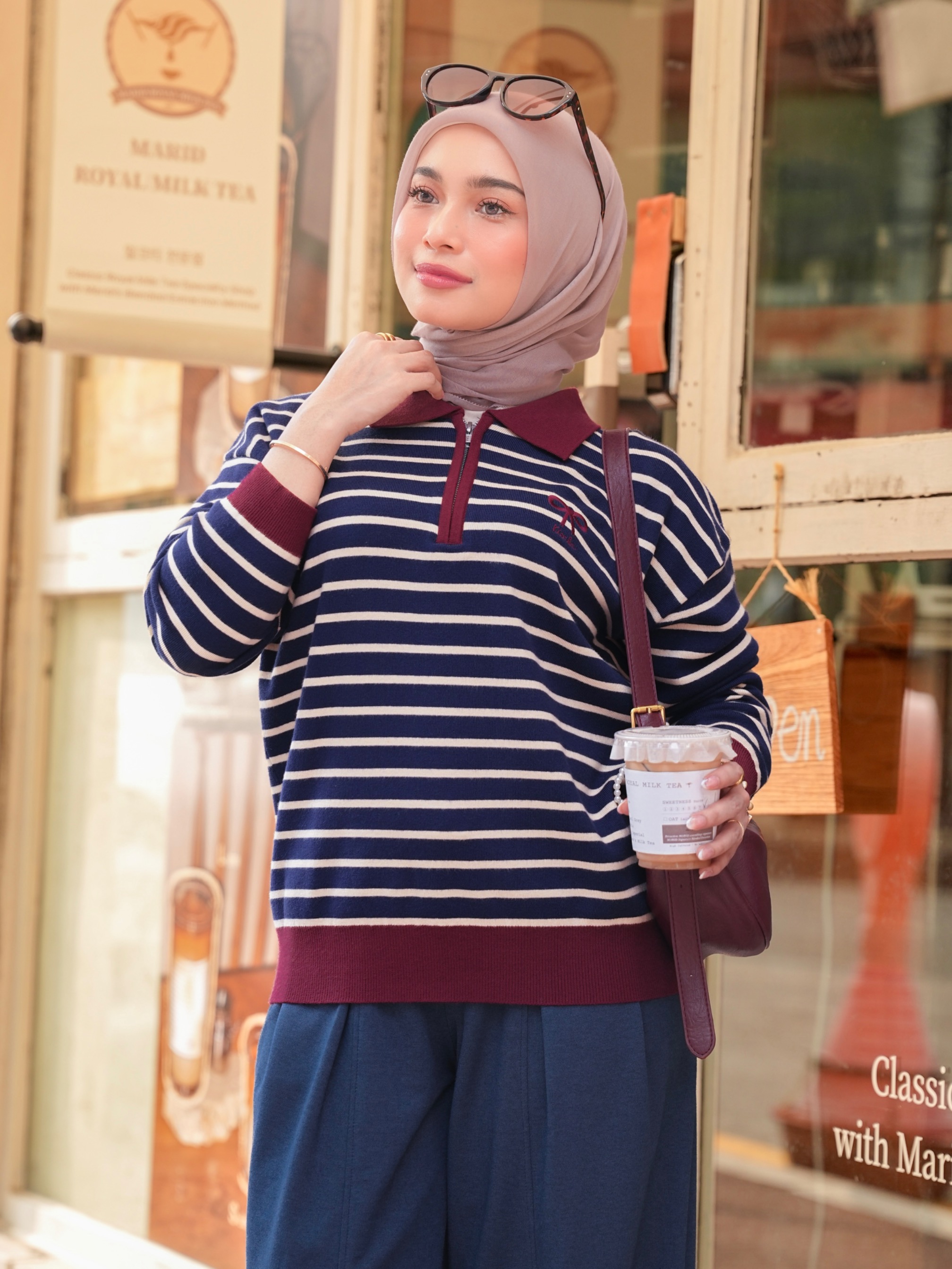 Yejin Long Sleeve Navy