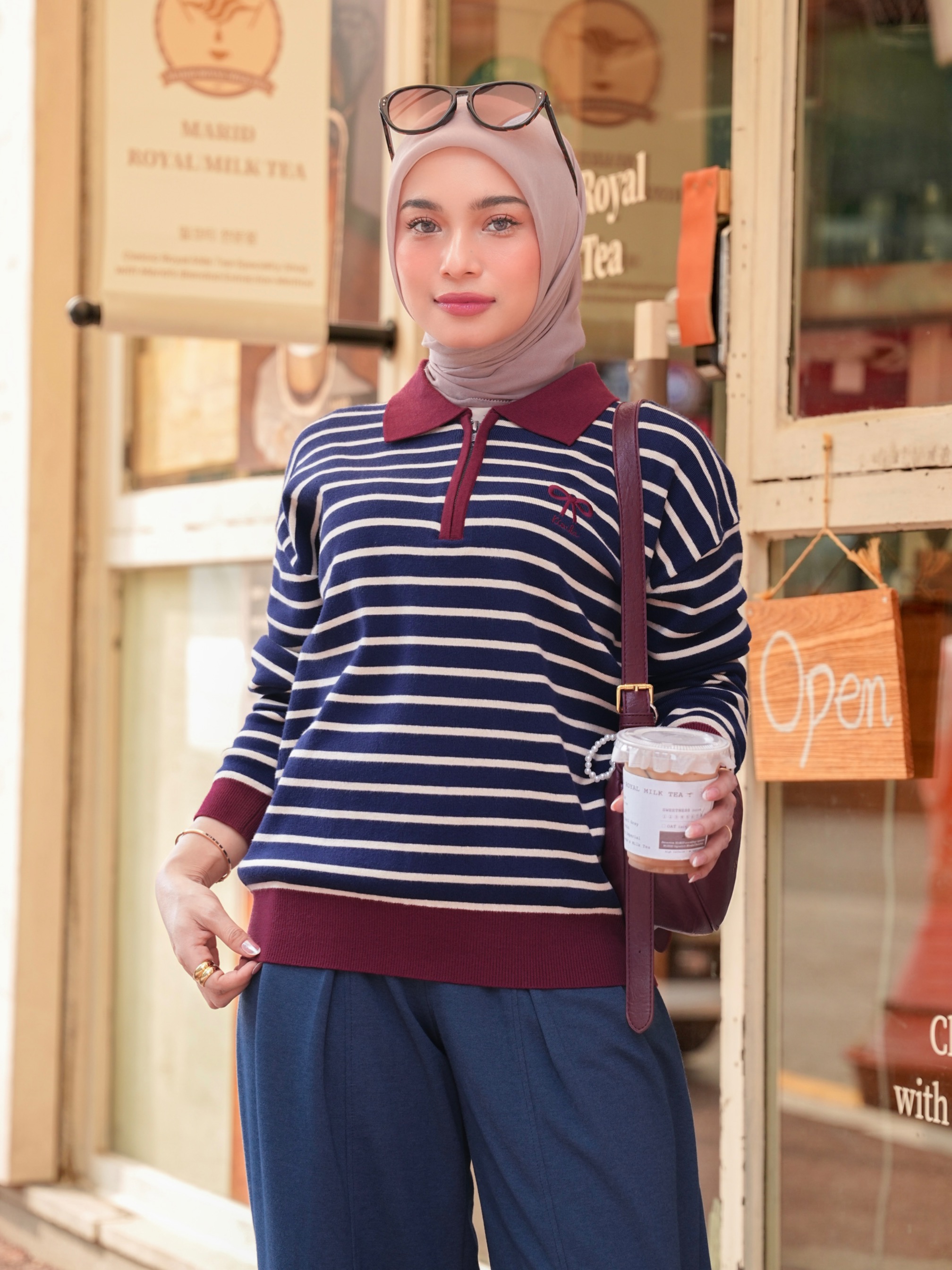 Yejin Long Sleeve Navy