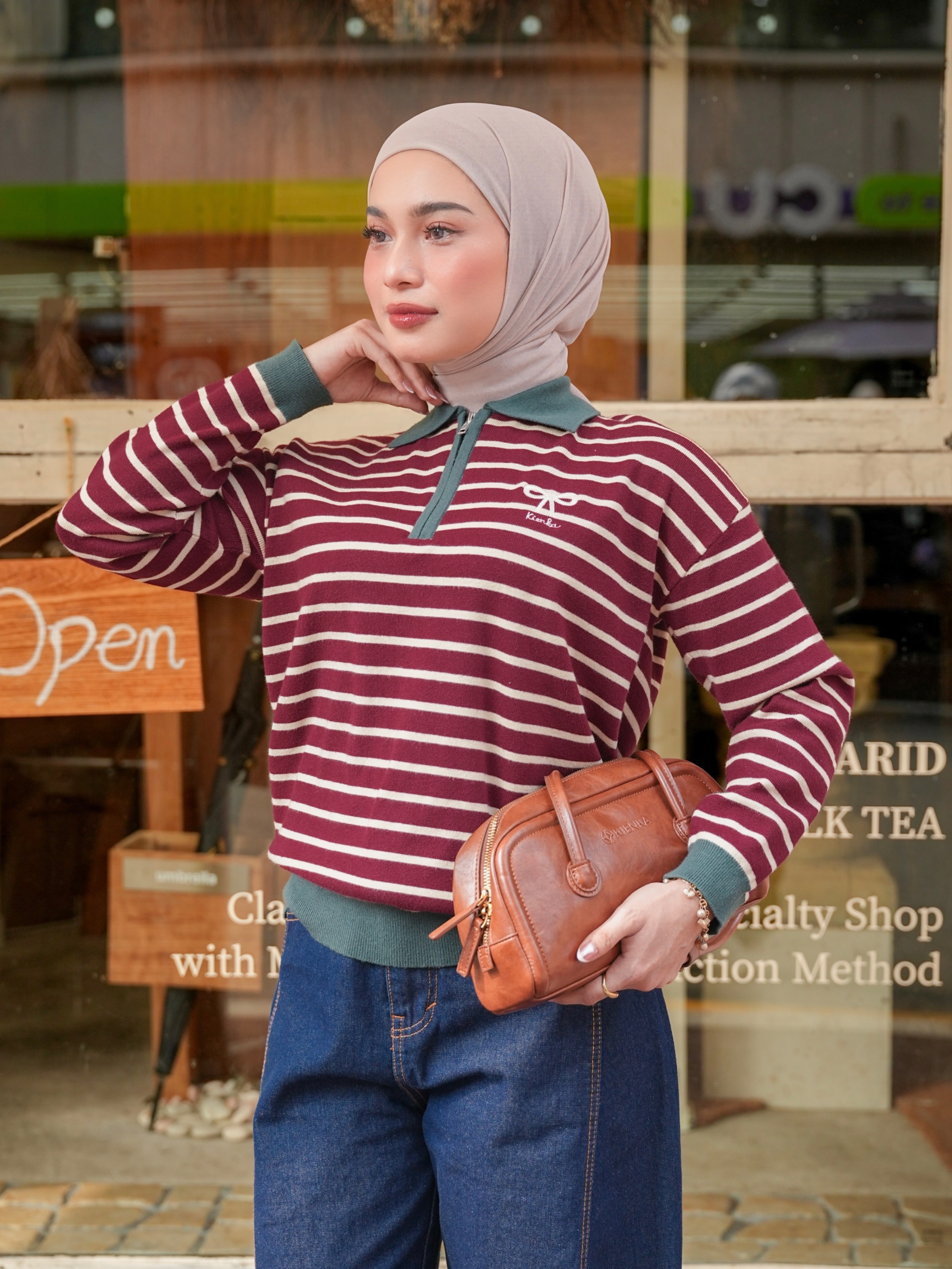 Yejin Long Sleeve Maroon