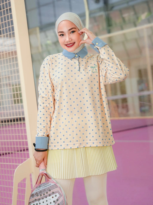 Nala Polka Shirt Butter Yellow