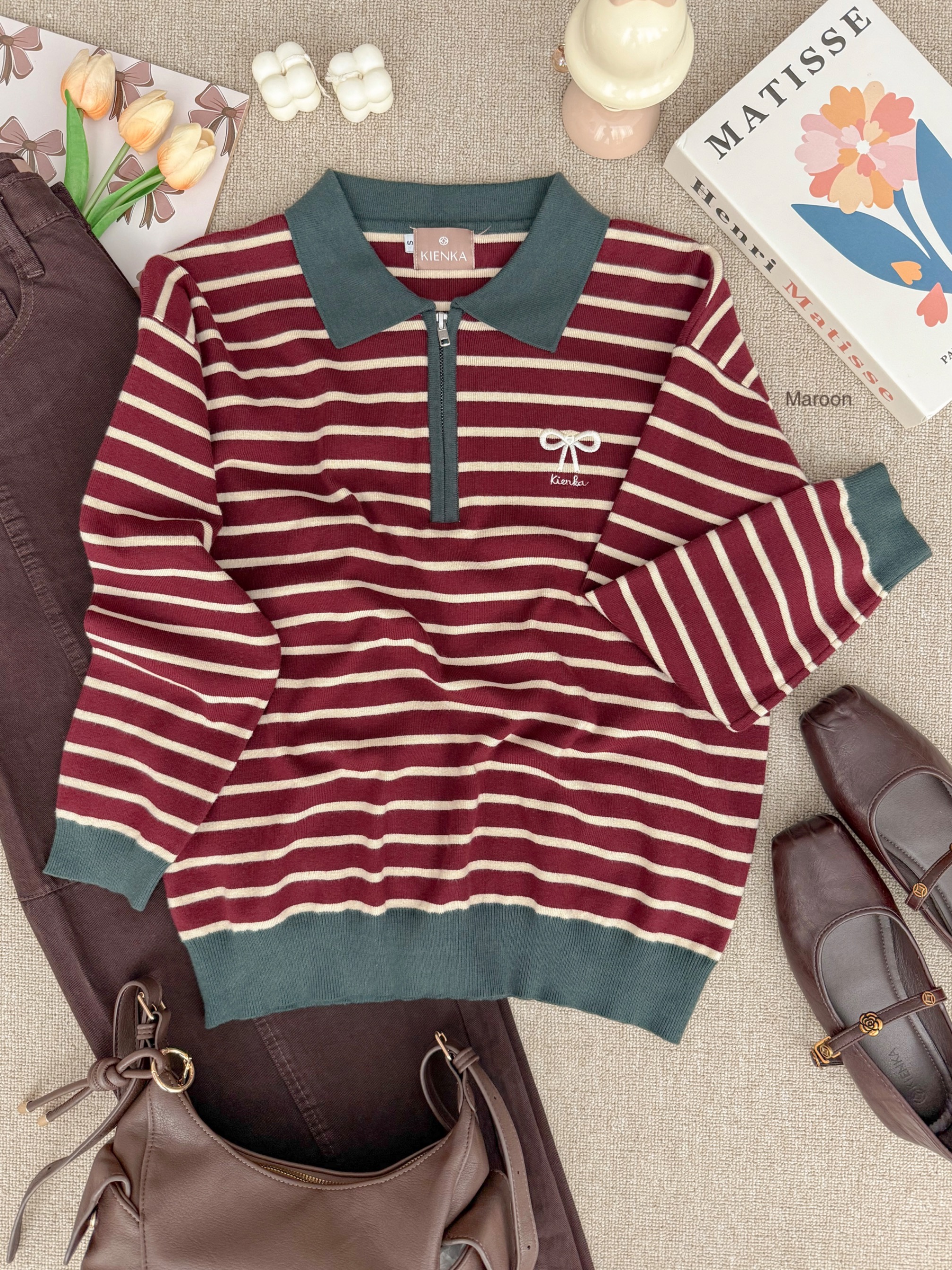 Yejin Long Sleeve Maroon
