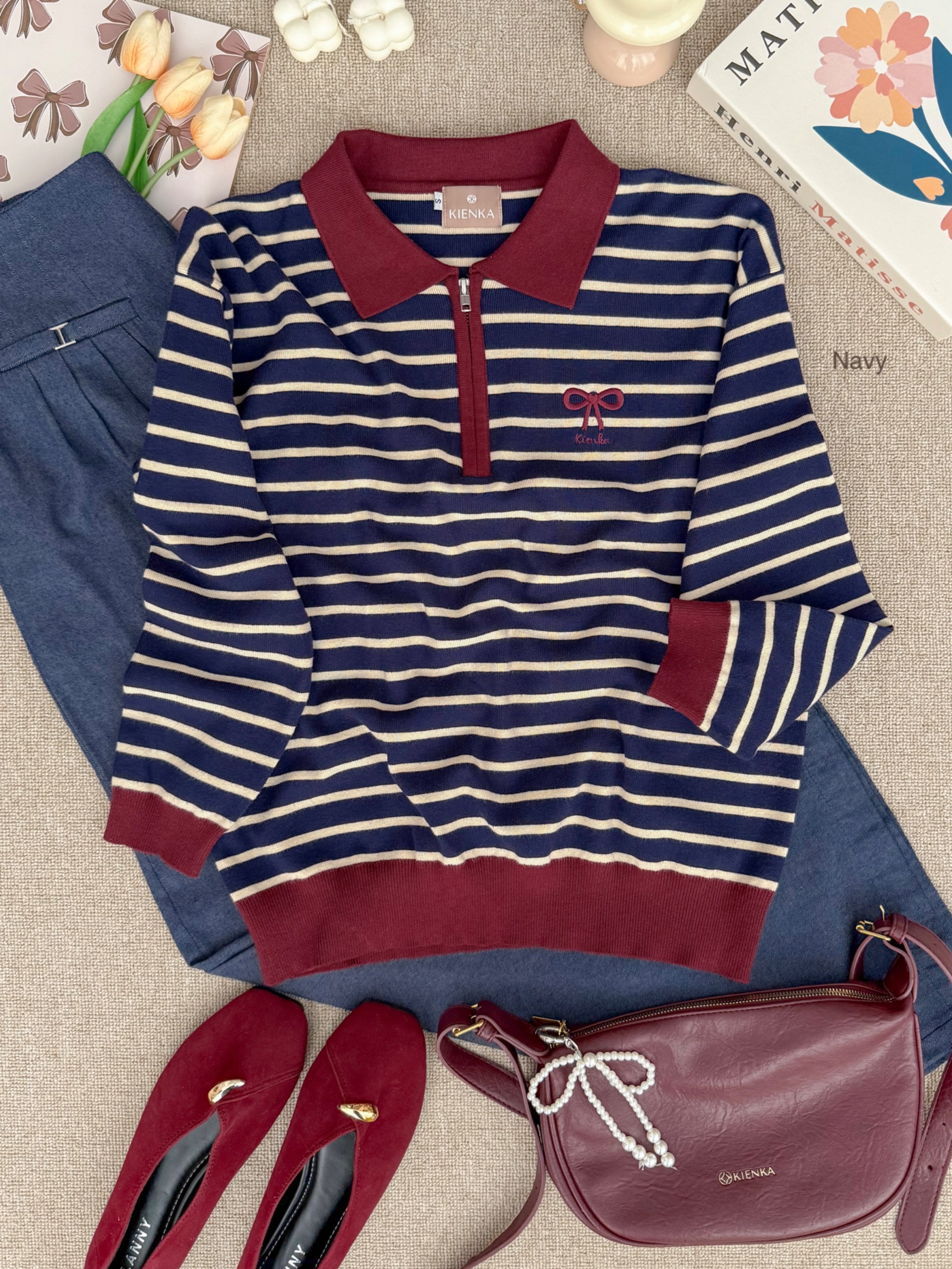 Yejin Long Sleeve Navy