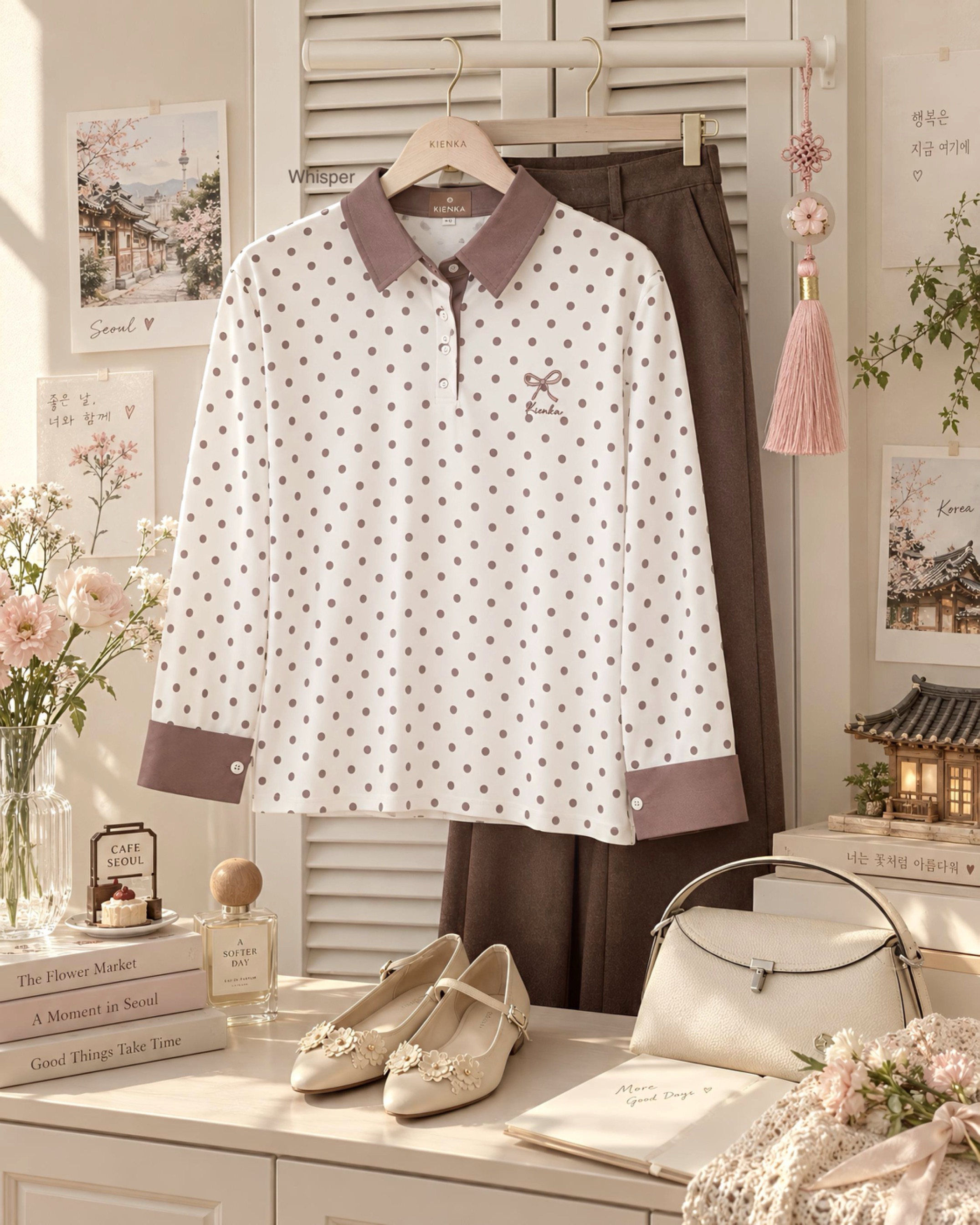 Nala Polka Shirt Whisper