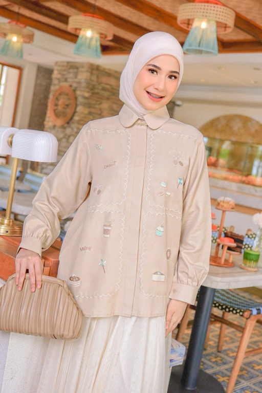 Image of Micca Embroidery Shirt Dessert Tortilla