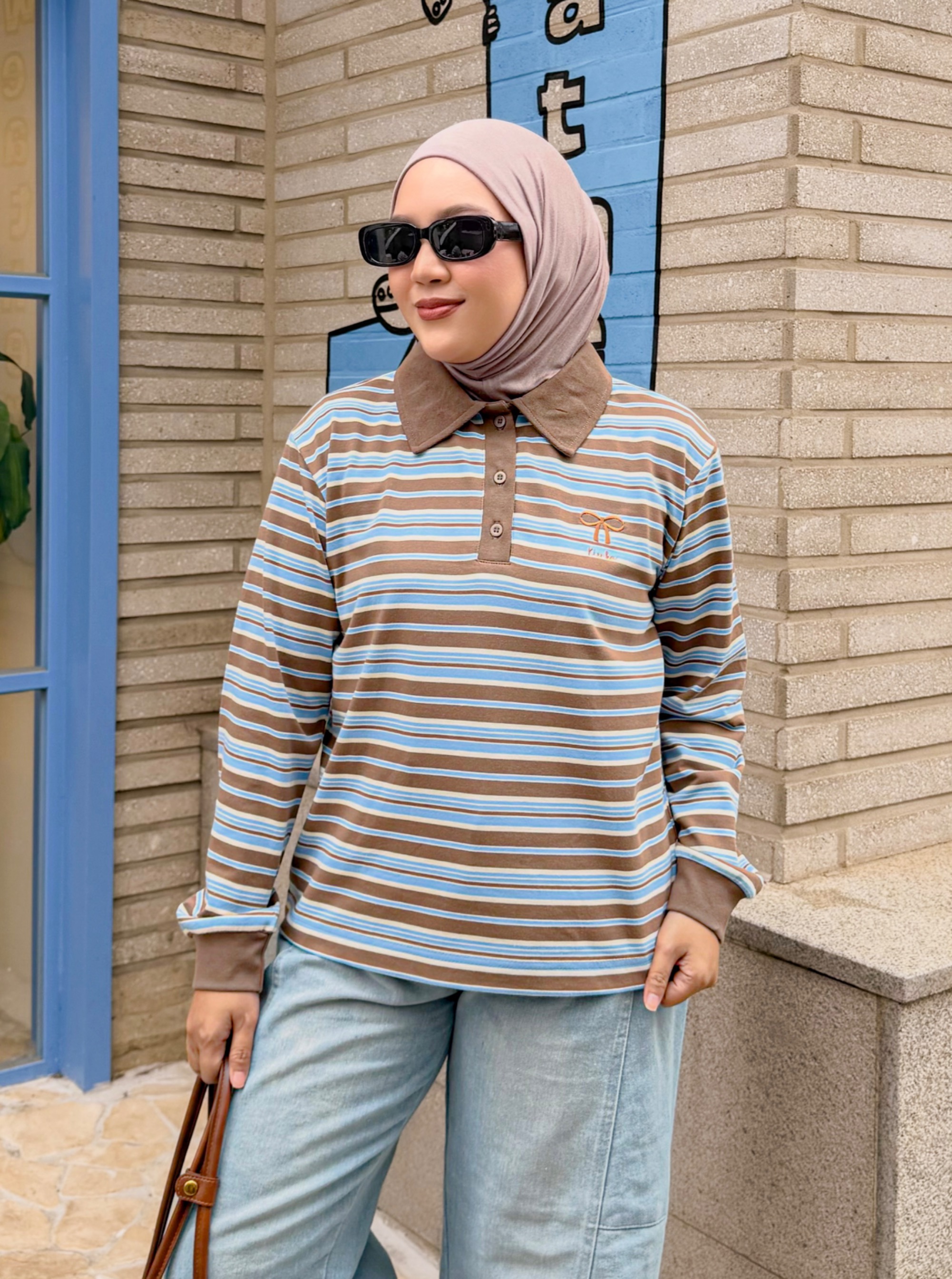 Hyeri Stripe Shirt Latte