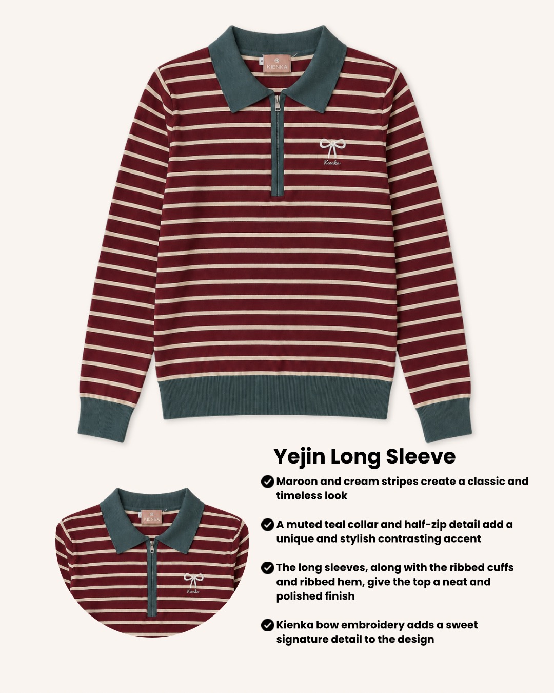Yejin Long Sleeve Maroon