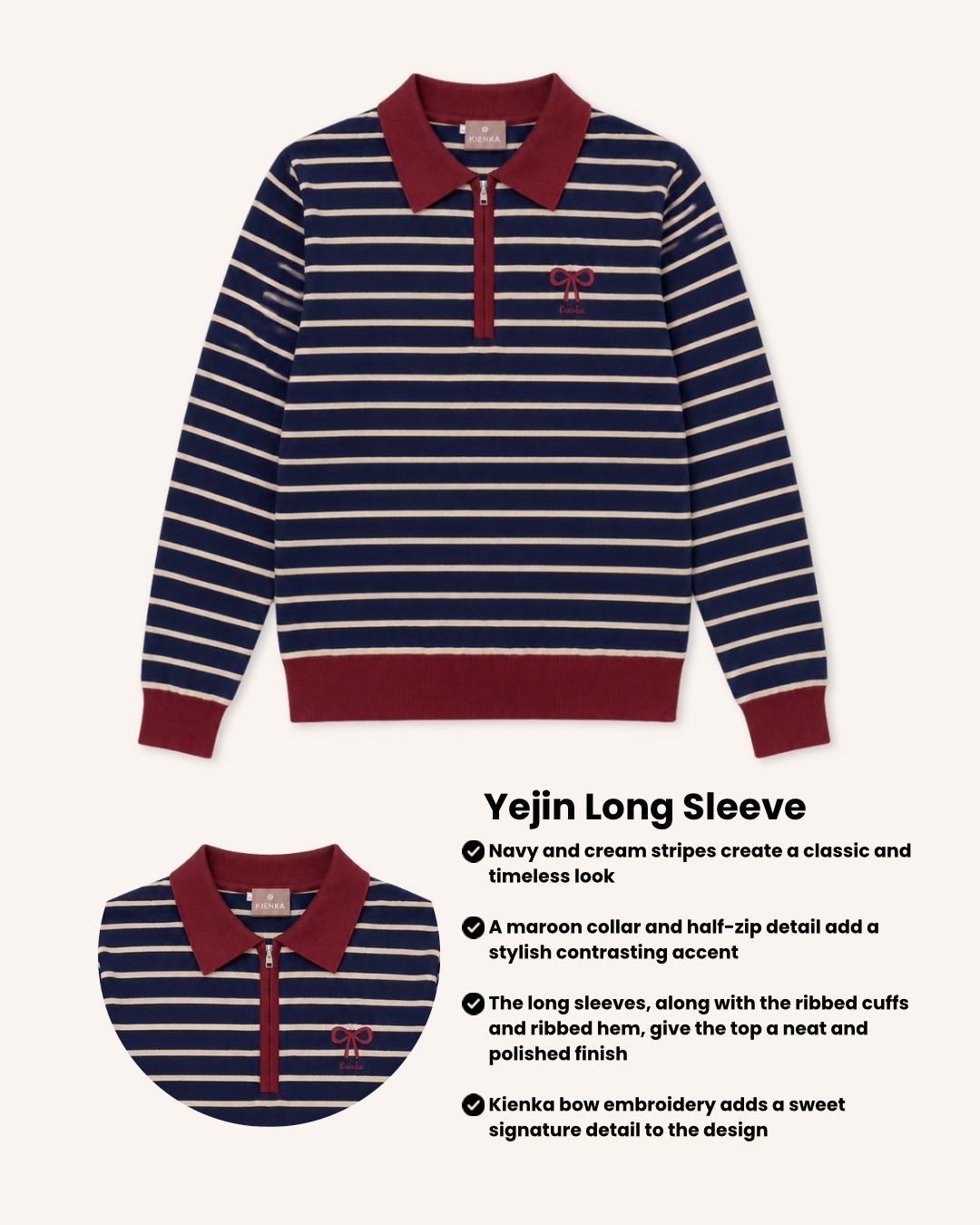 Yejin Long Sleeve Navy