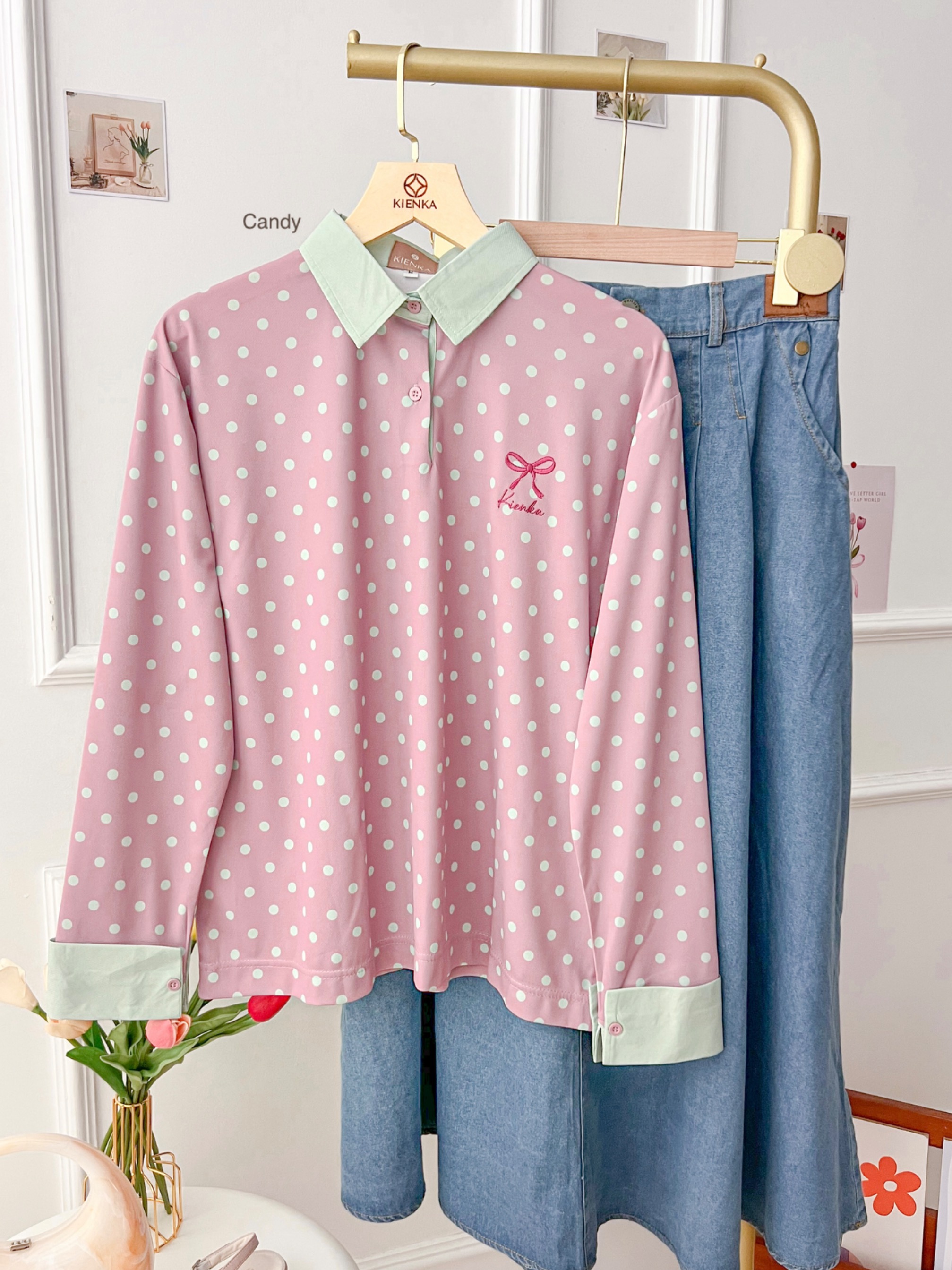 Nala Polka Shirt Candy